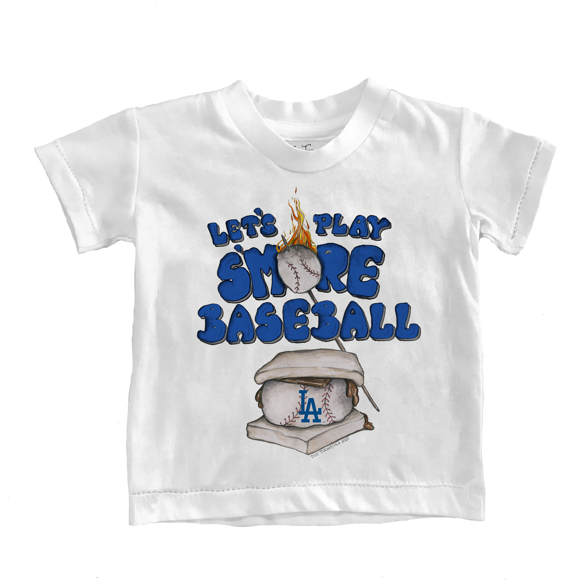 Youth Tiny Turnip White Los Angeles Dodgers S’mores T-Shirt