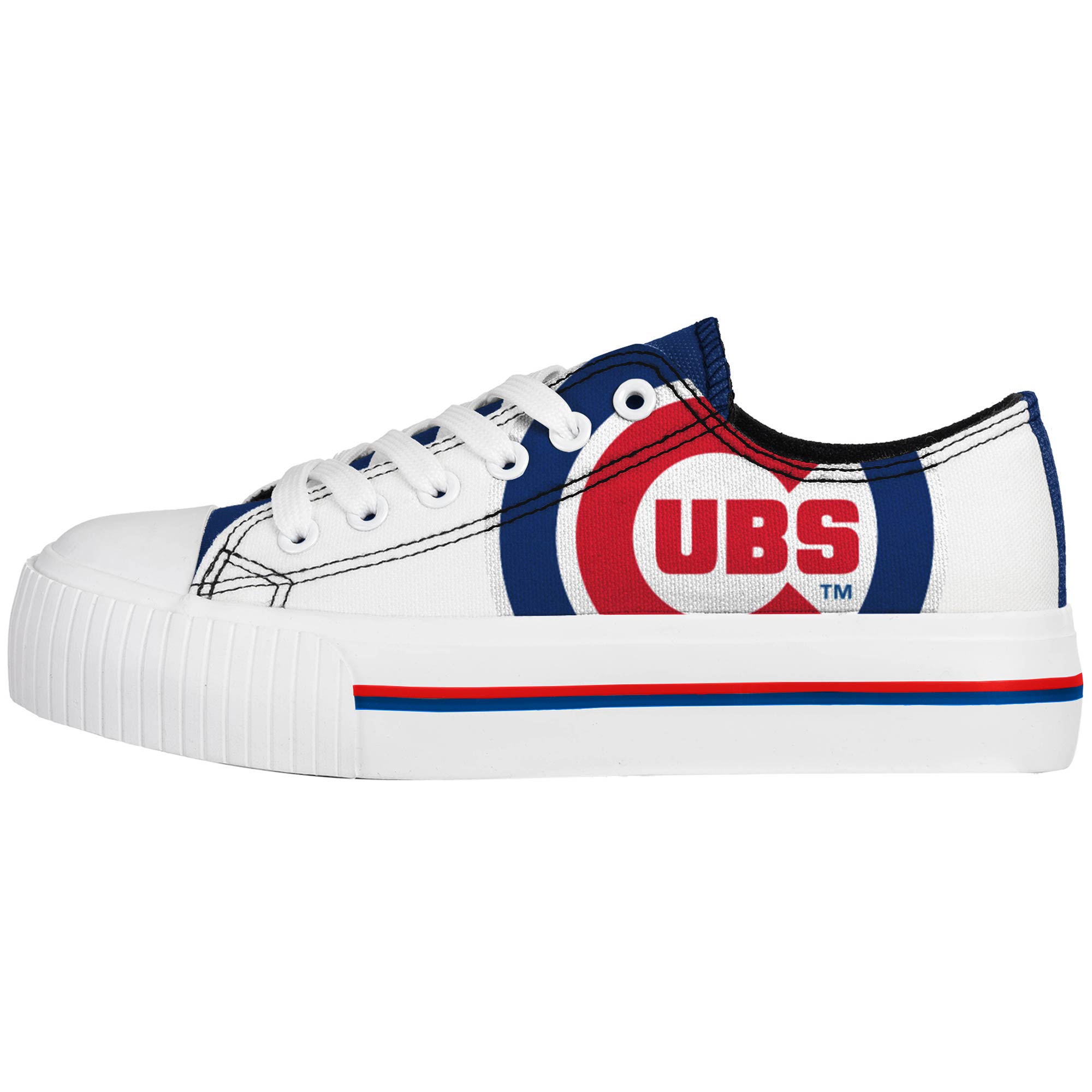Women’s FOCO Chicago Cubs Platform Canvas Shoes