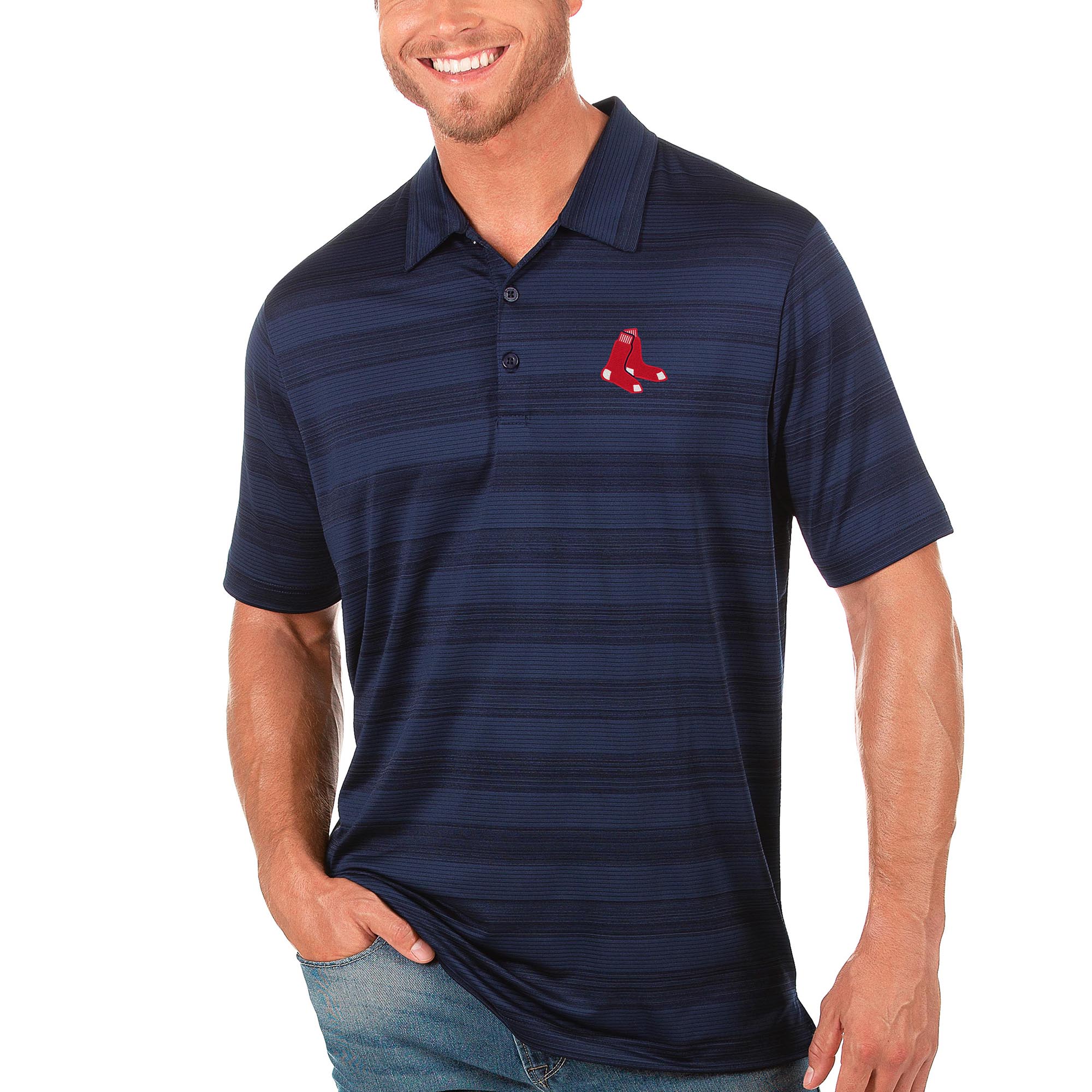 Men’s Antigua Navy Boston Red Sox Compass Polo