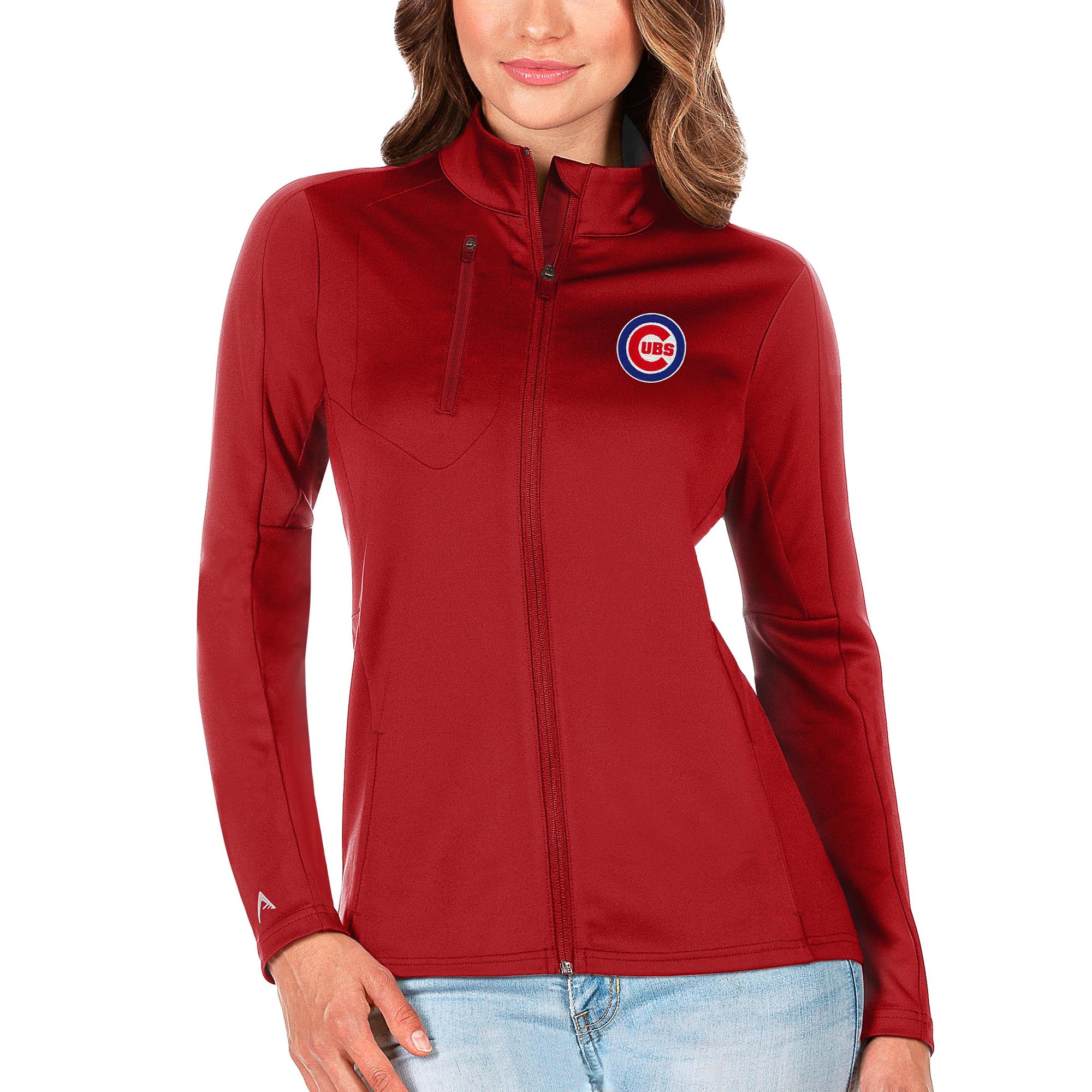 Women’s Antigua Red Chicago Cubs Generation Full-Zip Jacket