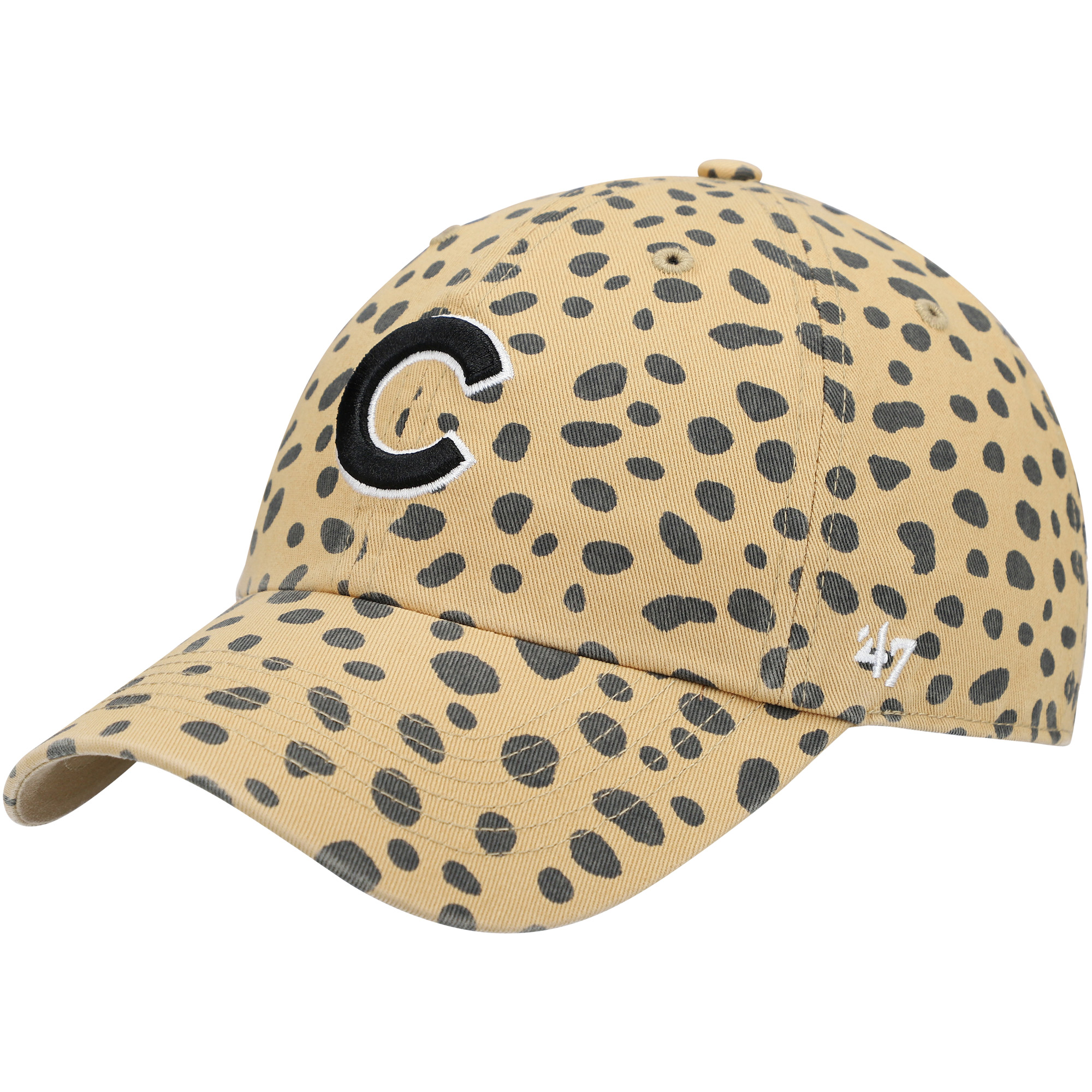 Women’s ’47 Tan Chicago Cubs Cheetah Clean Up Adjustable Hat