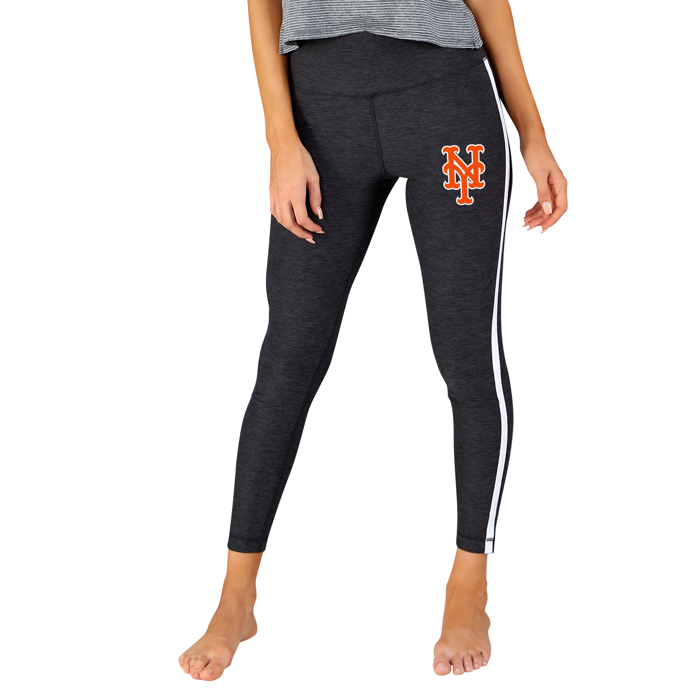 Women’s Concepts Sport Charcoal/White New York Mets Centerline Knit Leggings