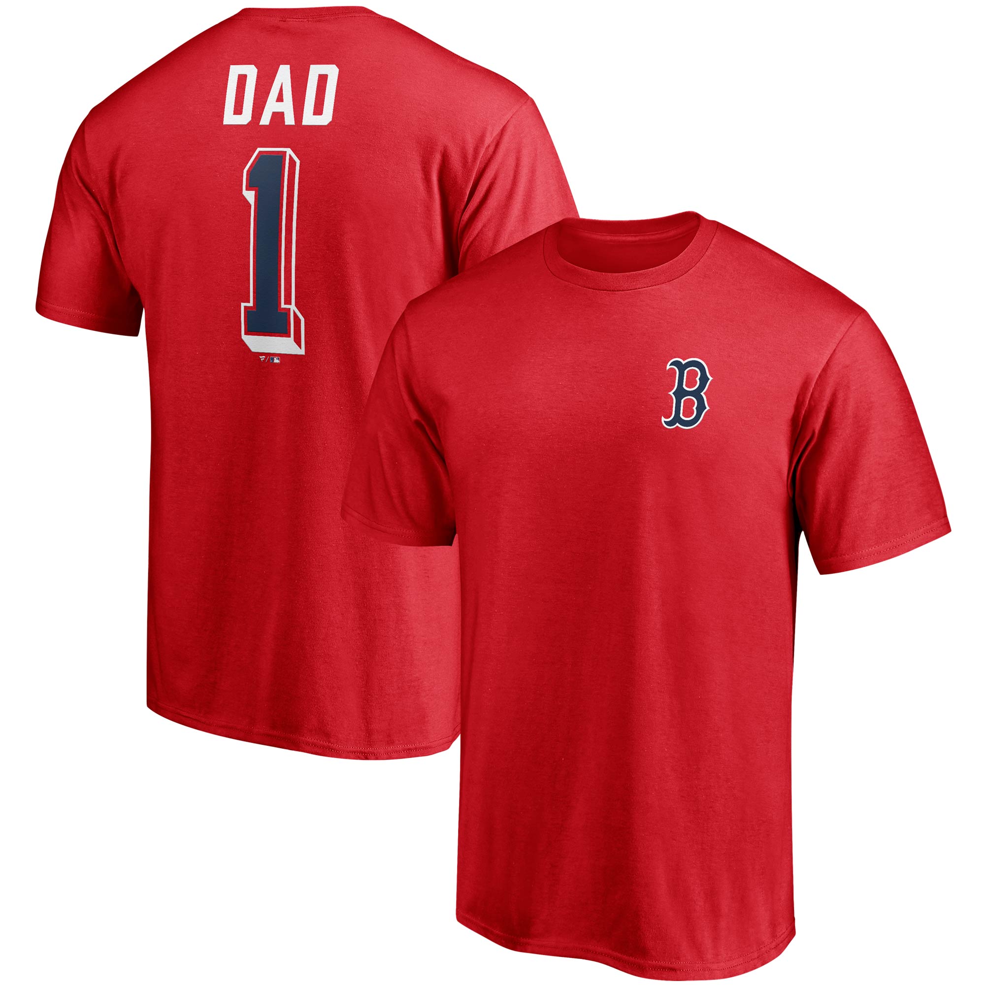 Men’s Fanatics Red Boston Red Sox Number One Dad Team T-Shirt