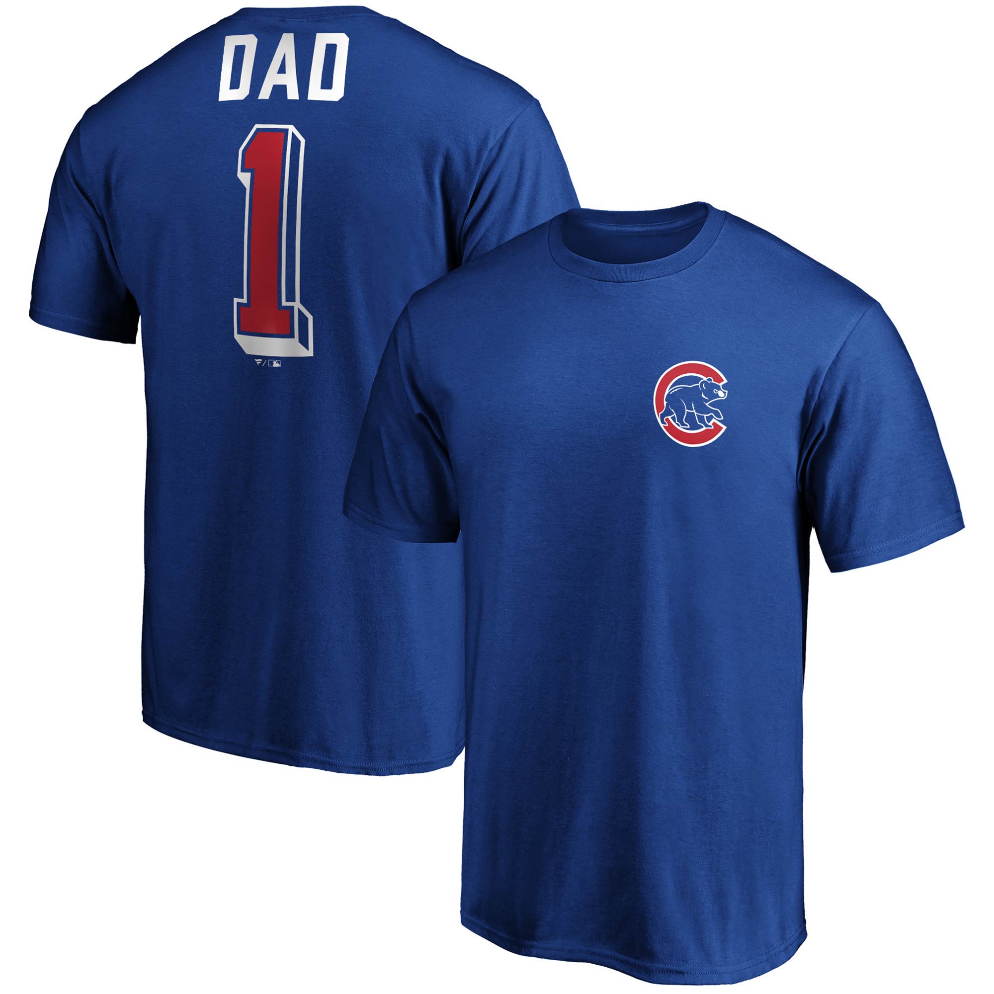 Men’s Fanatics Royal Chicago Cubs Number One Dad Team T-Shirt