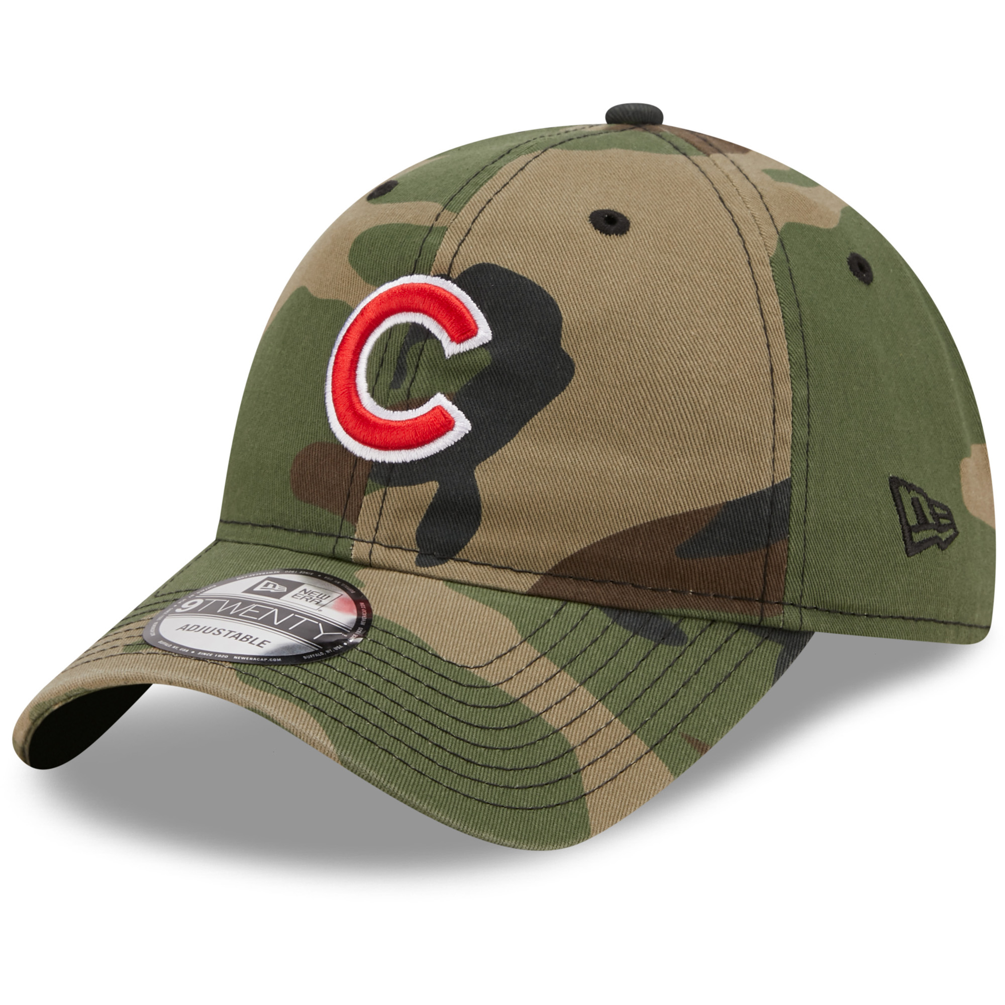 Men’s New Era Camo Chicago Cubs Woodland Core Classic 9TWENTY Adjustable Hat