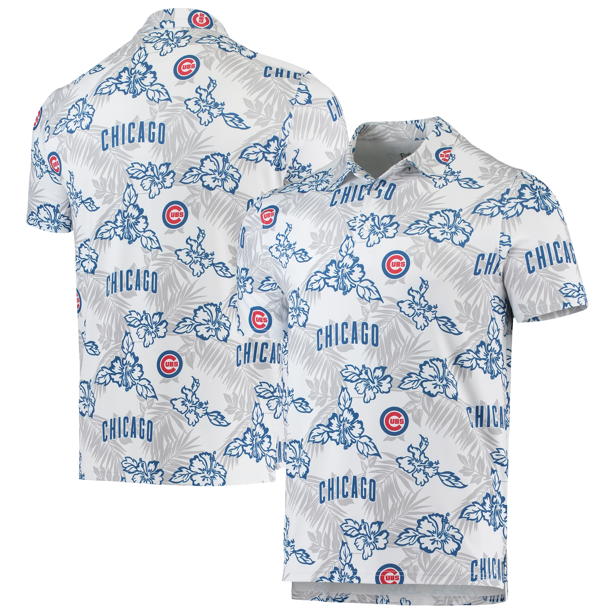 Men’s Reyn Spooner White Chicago Cubs Performance Polo