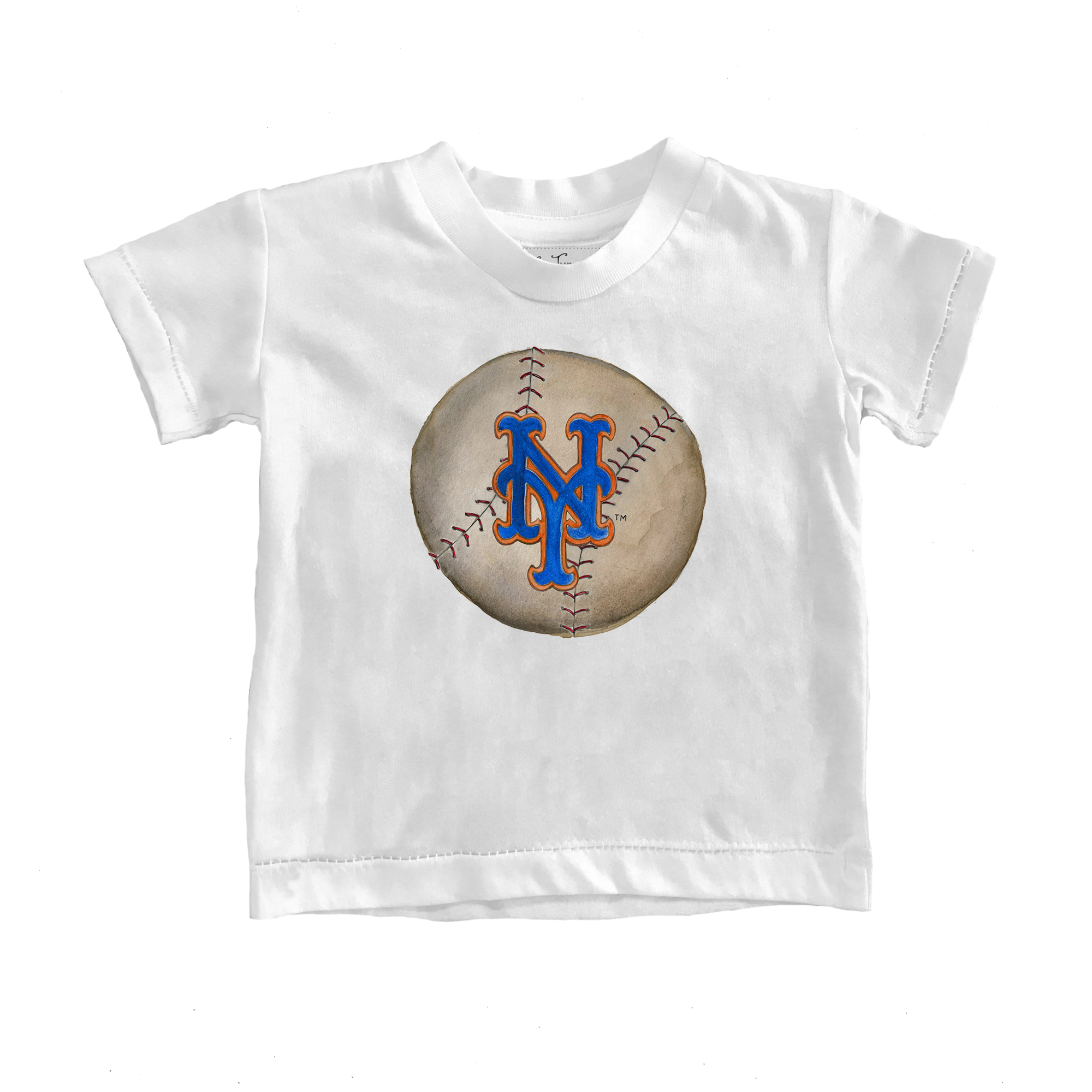 Toddler Tiny Turnip White New York Mets Stitched Baseball T-Shirt