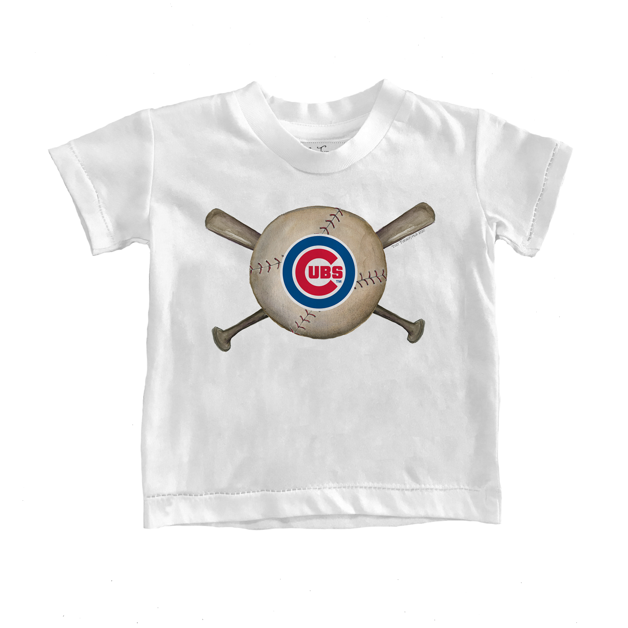 Infant Tiny Turnip White Chicago Cubs Baseball Crossbats T-Shirt
