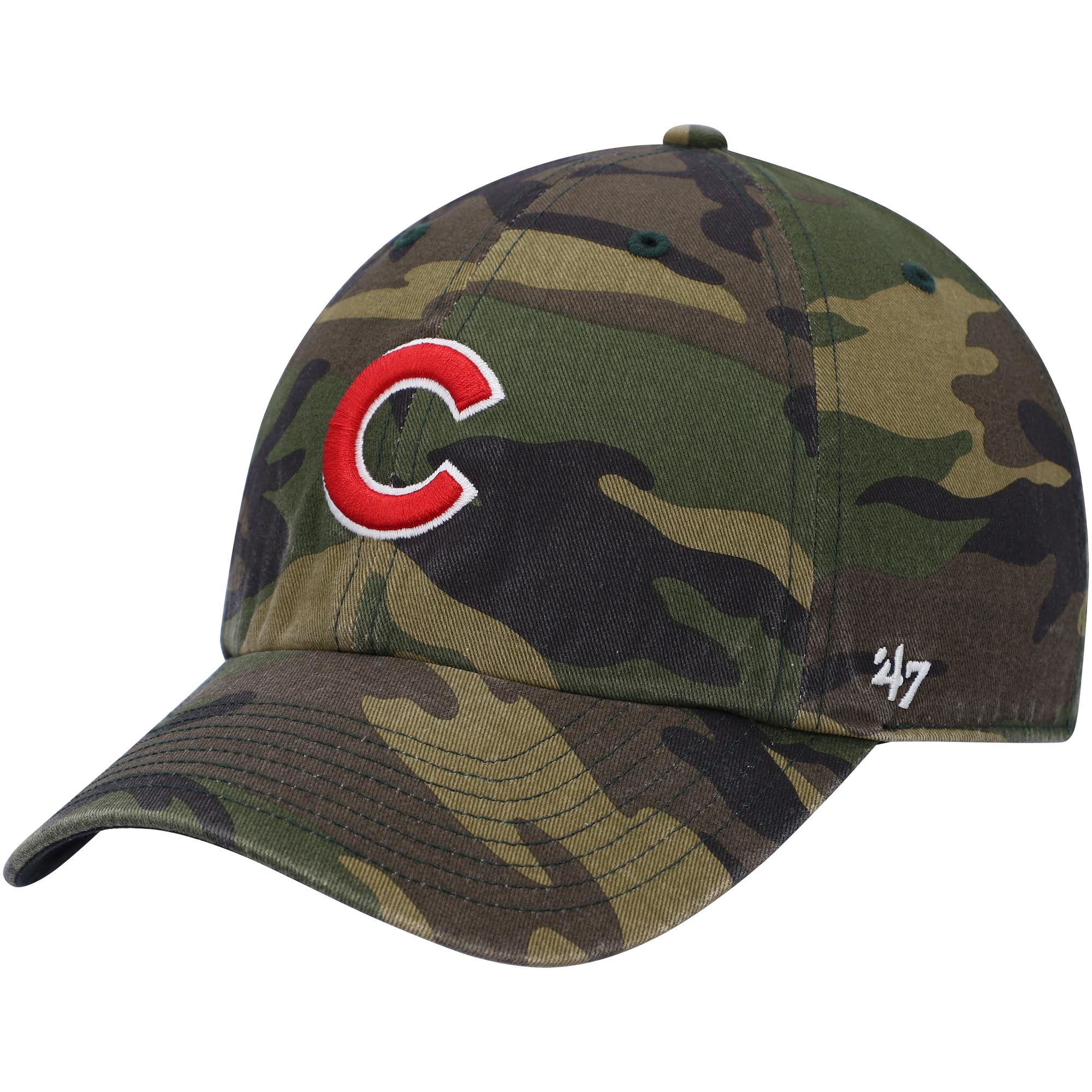 Men’s ’47 Camo Chicago Cubs Logo Clean Up Adjustable Hat