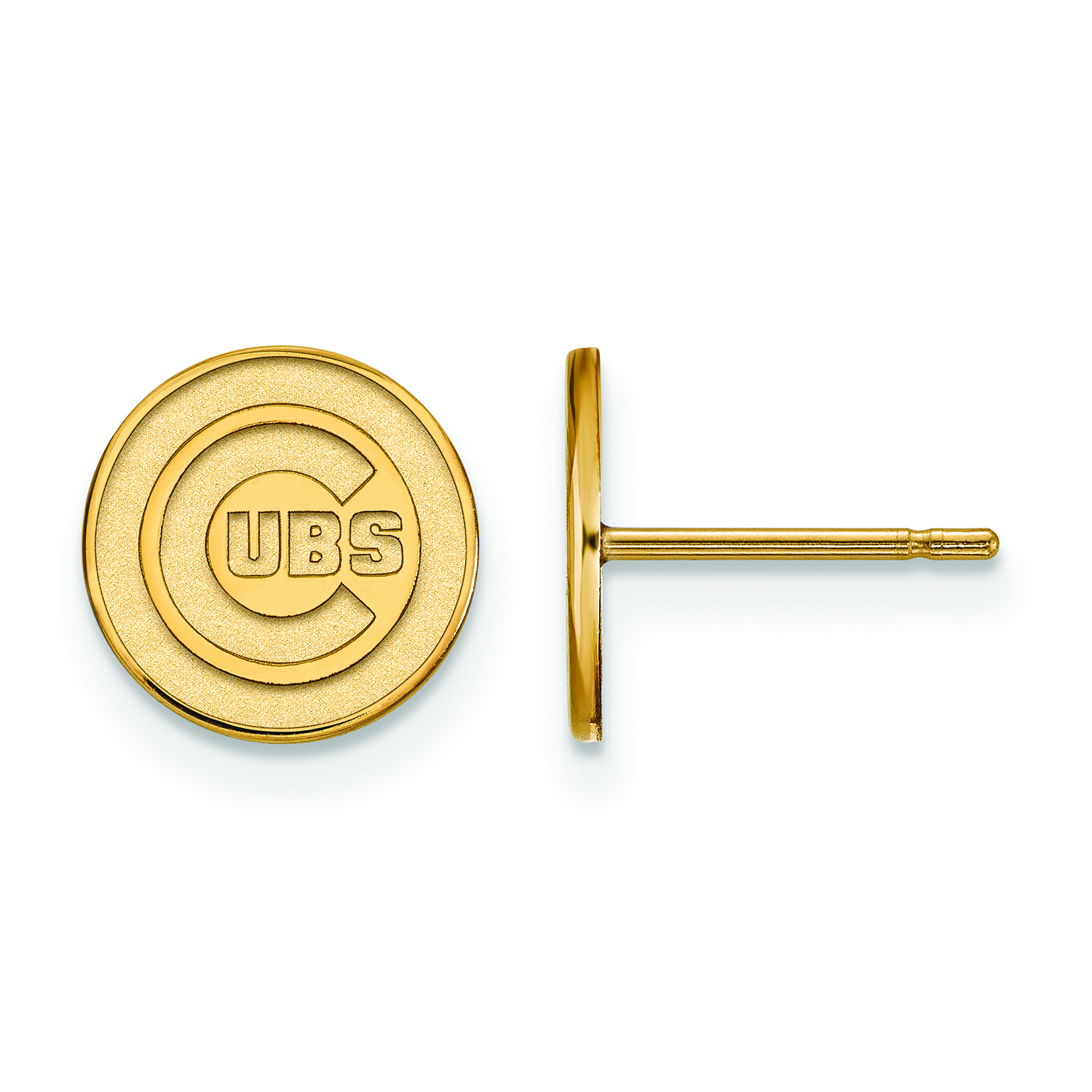Women’s Chicago Cubs 10k Yellow Gold Extra Small Post Earrings