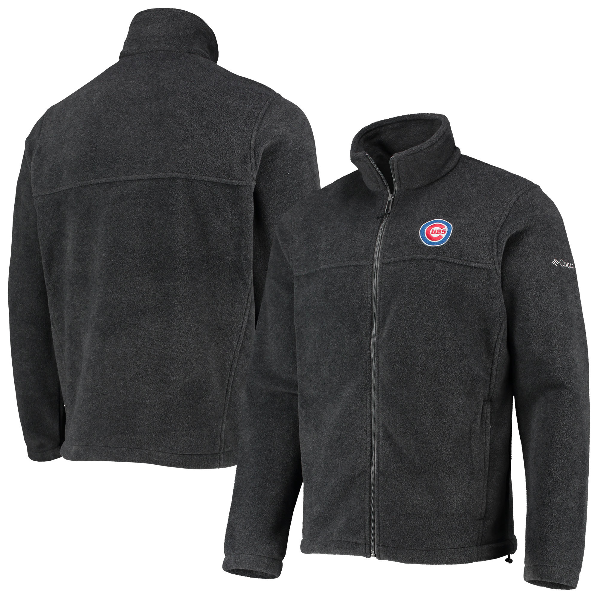 Men’s Columbia Charcoal Chicago Cubs Full-Zip Flanker Jacket