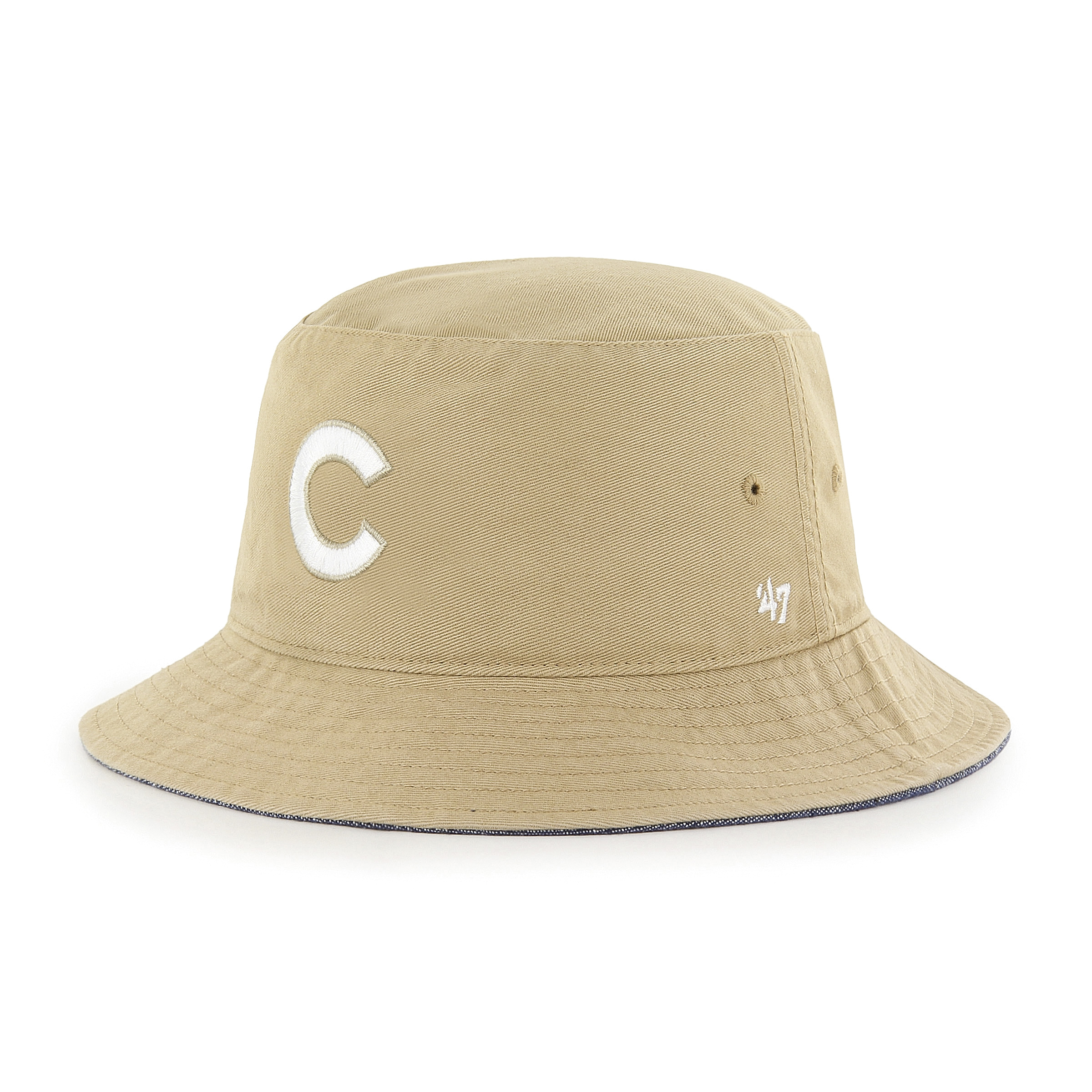 Men’s ’47 Khaki Chicago Cubs Chambray Ballpark Bucket Hat
