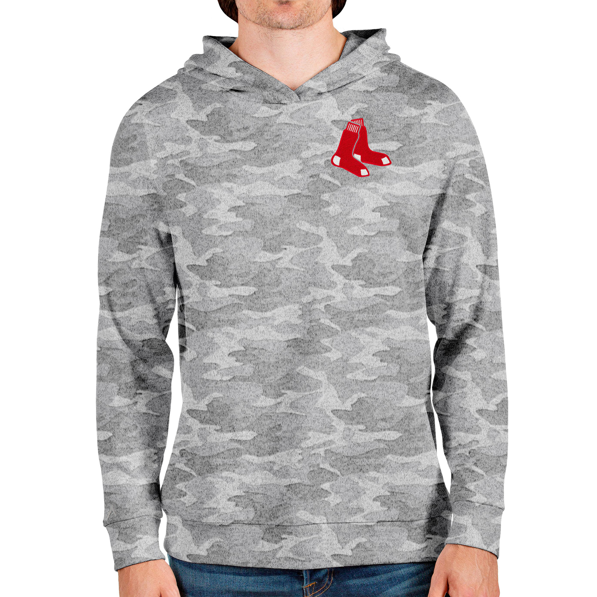 Men’s Antigua Camo Boston Red Sox Absolute Pullover Hoodie