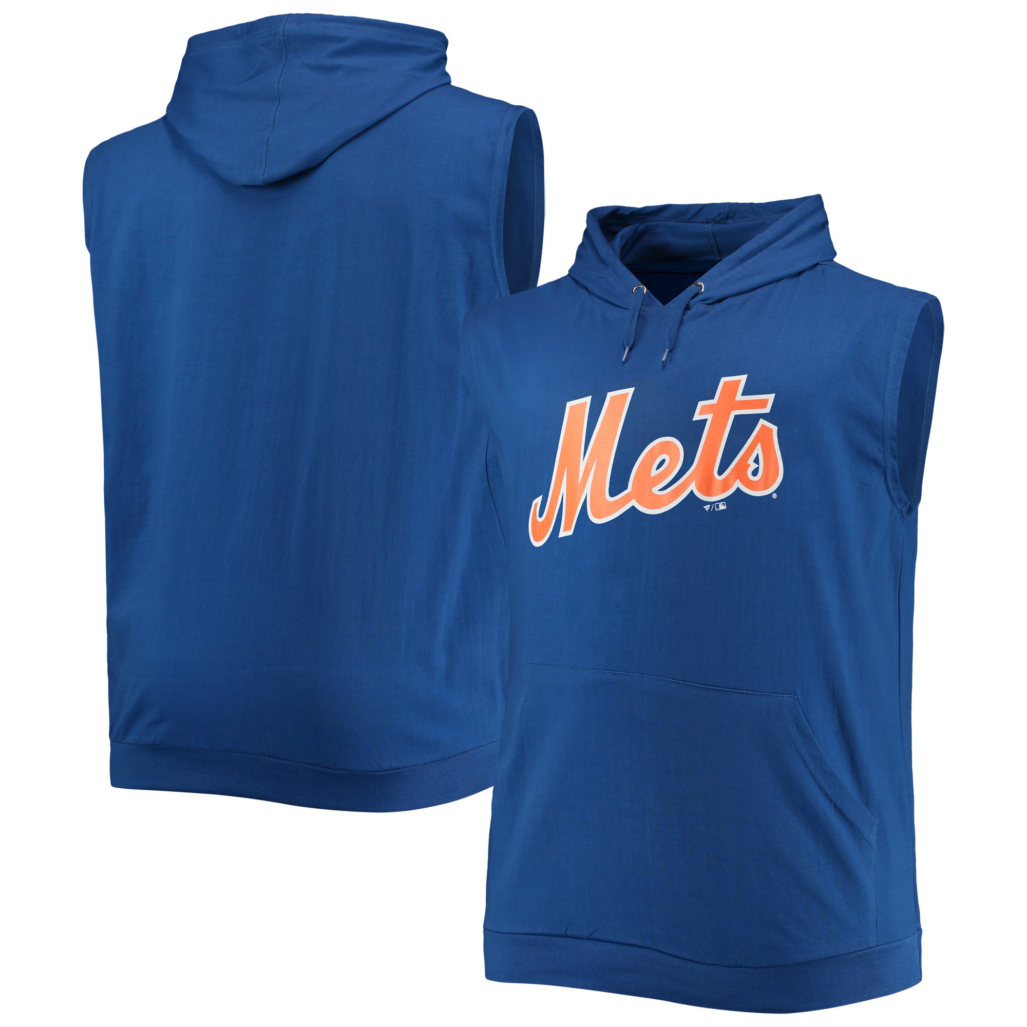 Men’s Royal New York Mets Jersey Muscle Sleeveless Pullover Hoodie