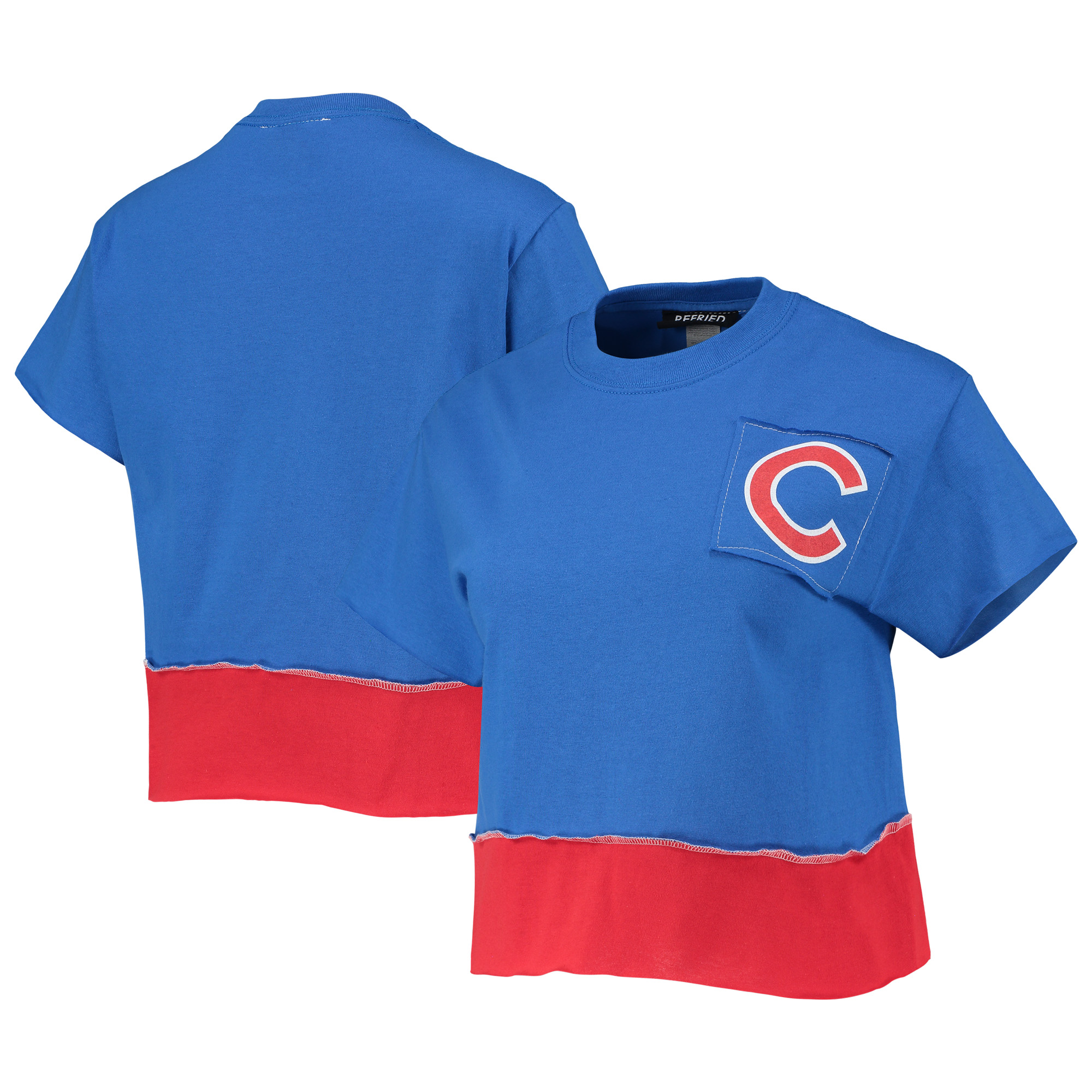 Women’s Refried Apparel Royal Chicago Cubs Cropped T-Shirt