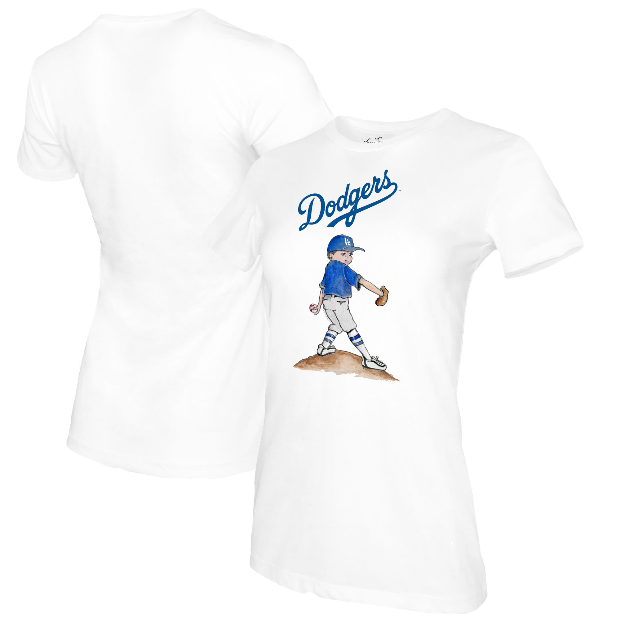 Women’s Tiny Turnip White Los Angeles Dodgers Clemente T-Shirt