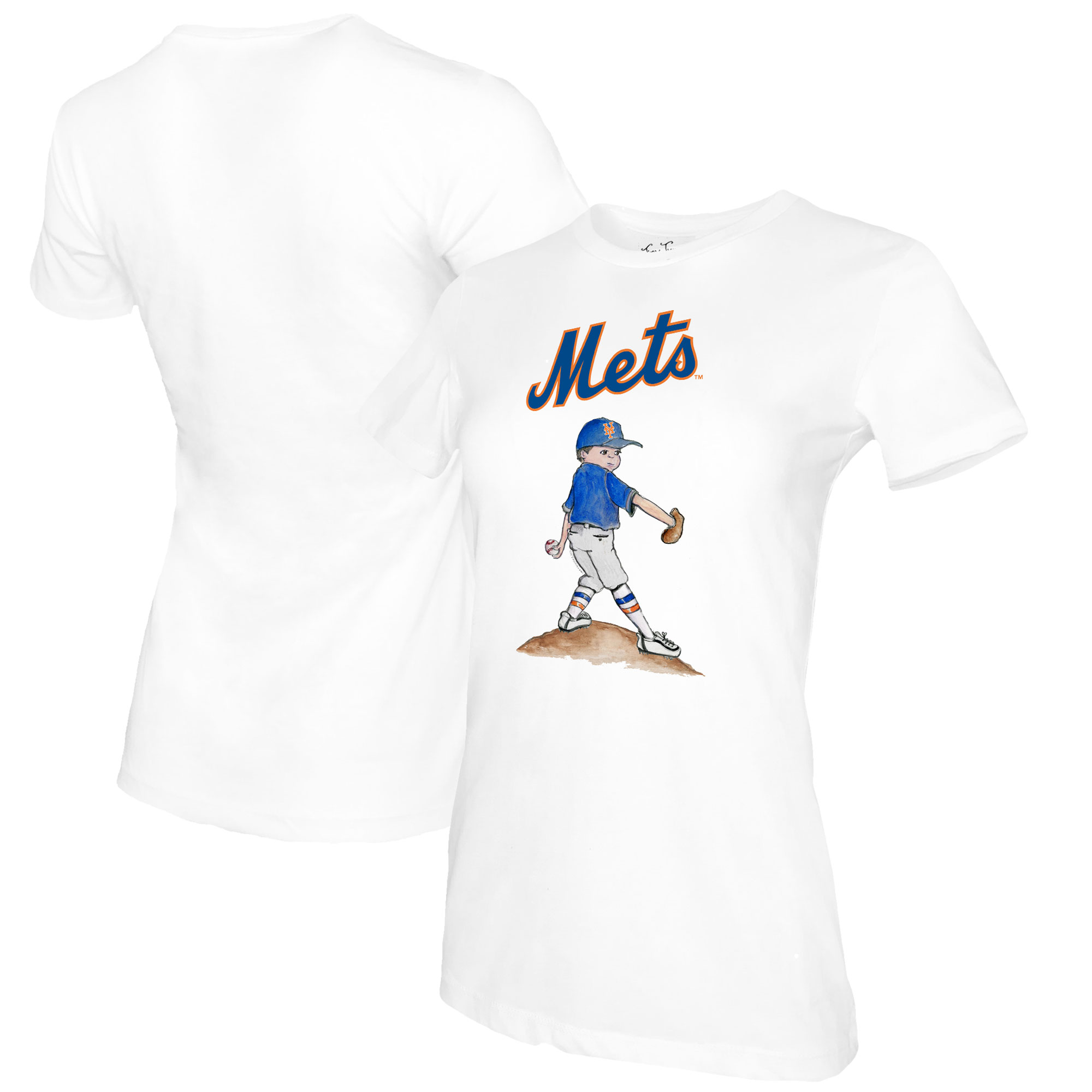 Women’s Tiny Turnip White New York Mets Clemente T-Shirt