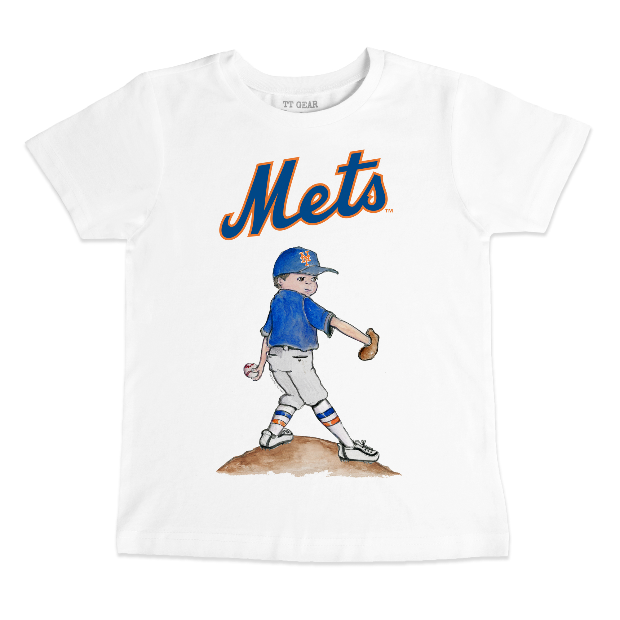 Youth Tiny Turnip White New York Mets Clemente T-Shirt