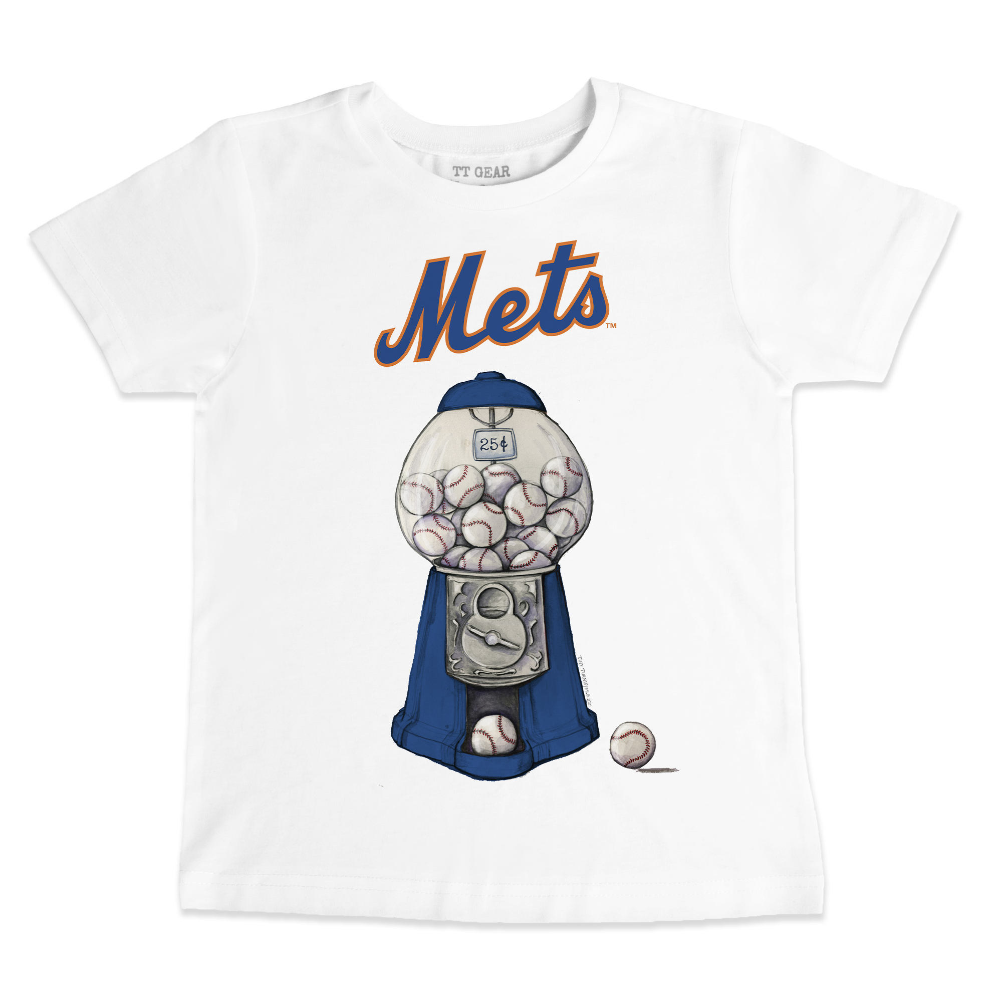 Infant Tiny Turnip White New York Mets Gumball Machine T-Shirt
