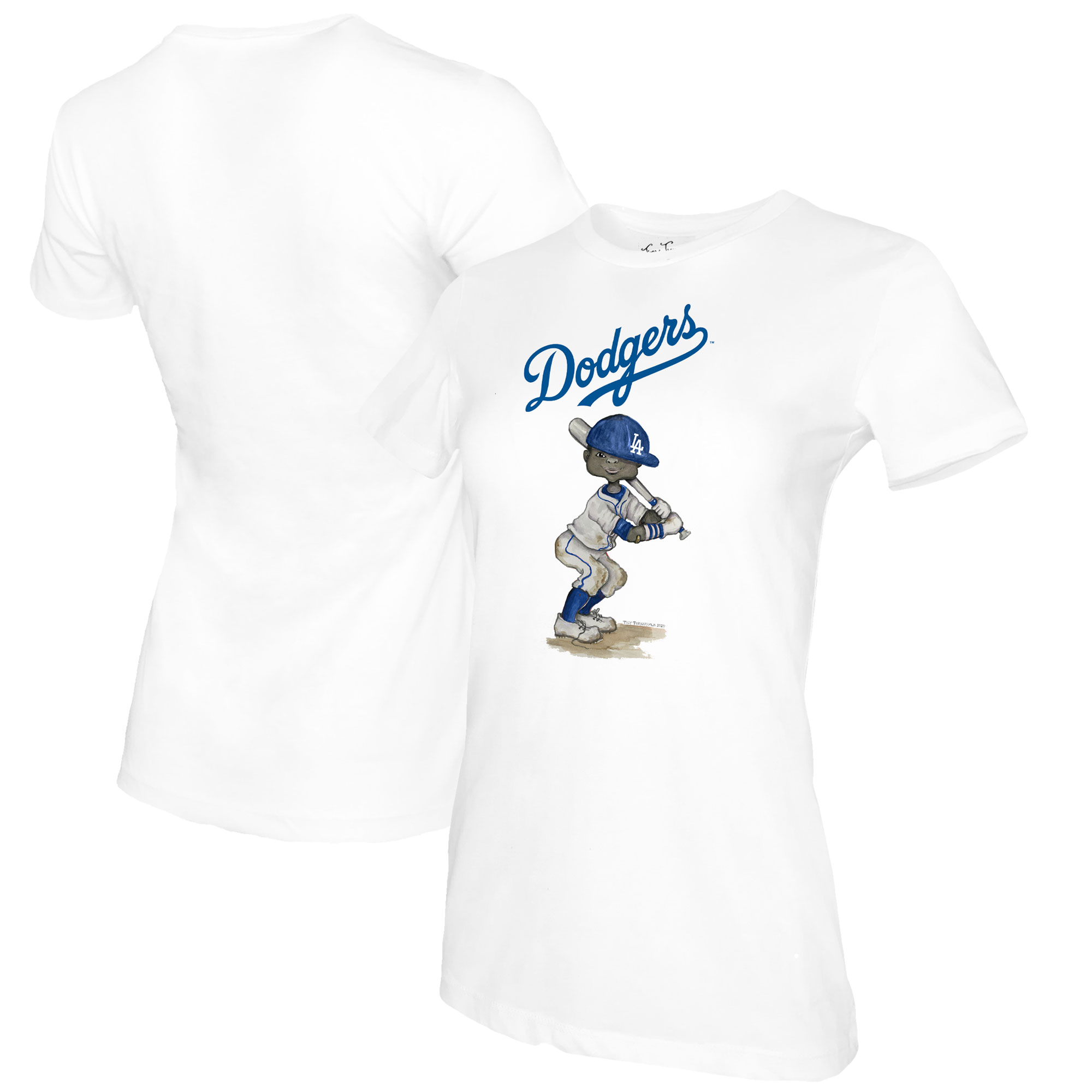 Women’s Tiny Turnip White Los Angeles Dodgers James T-Shirt