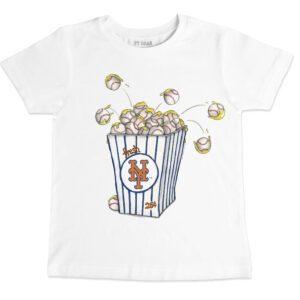Toddler Tiny Turnip White New York Mets Popcorn T-Shirt