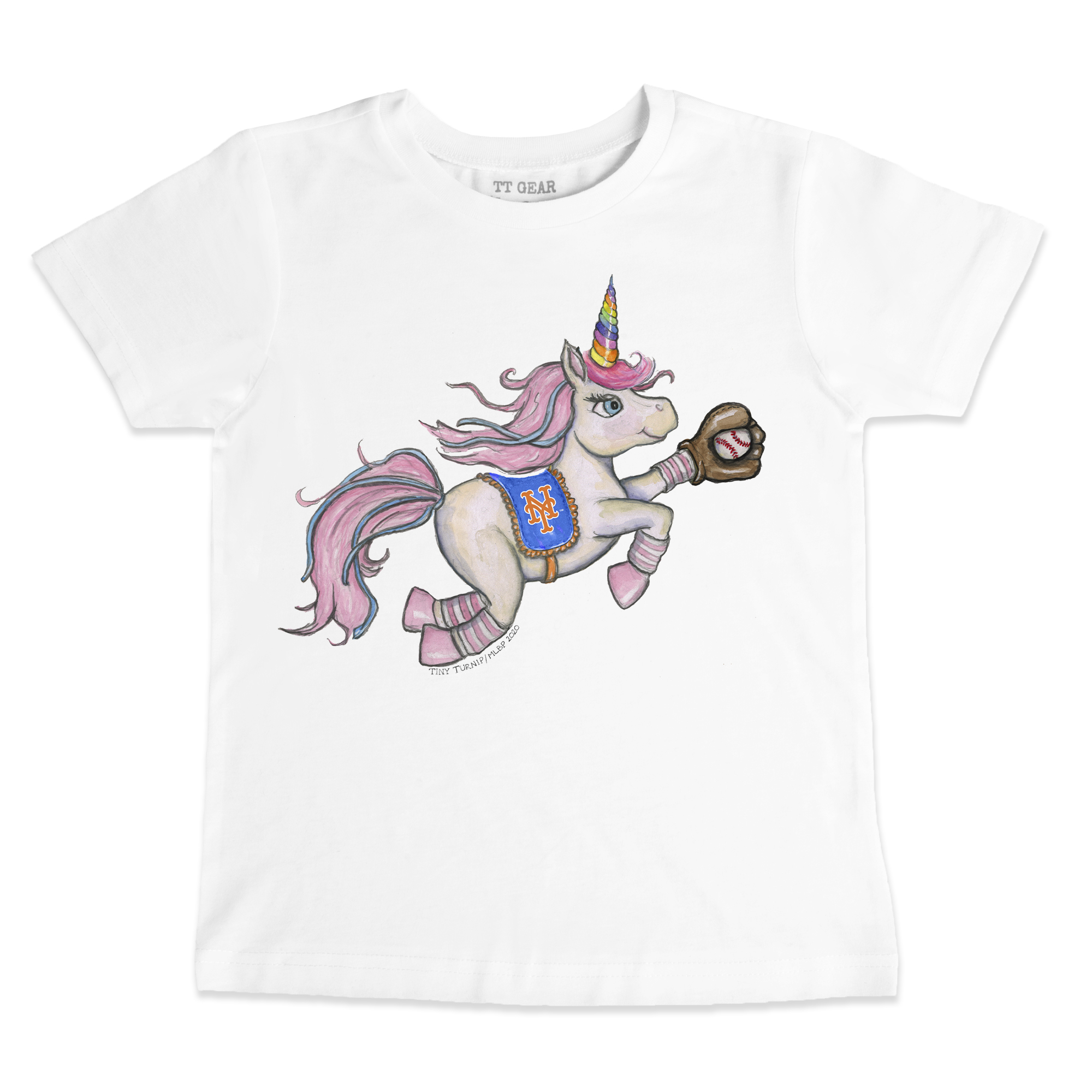 Youth Tiny Turnip White New York Mets Unicorn T-Shirt