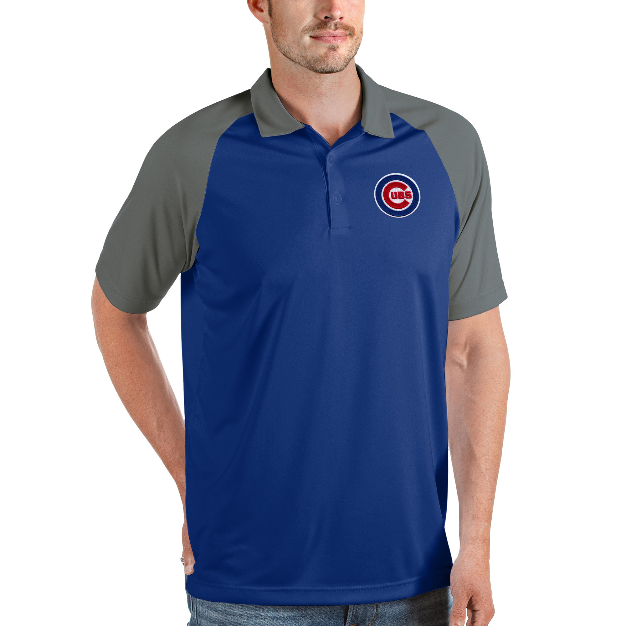 Men’s Antigua Royal/Gray Chicago Cubs Nova Polo
