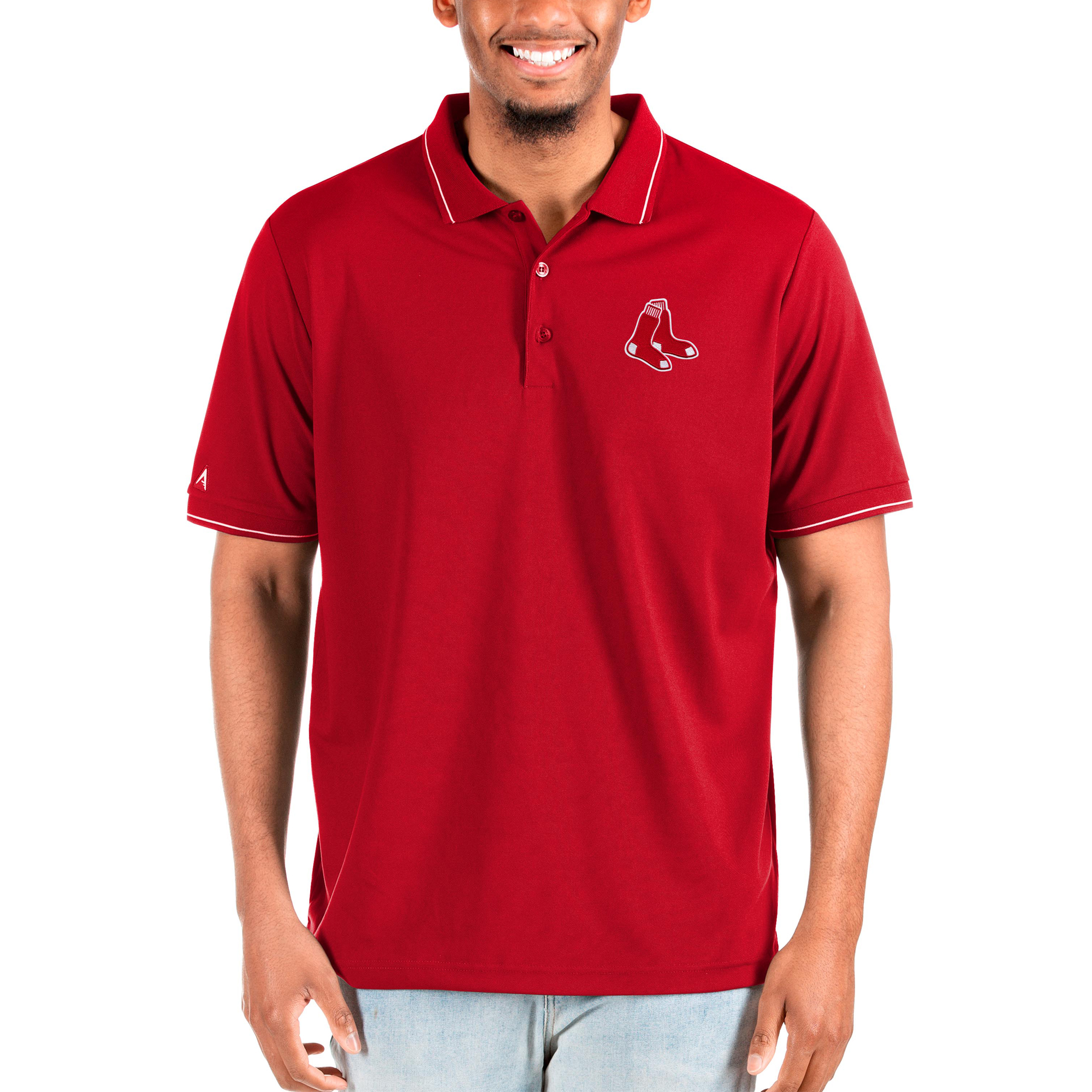 Men’s Antigua Red Boston Red Sox Big & Tall Affluent Polo