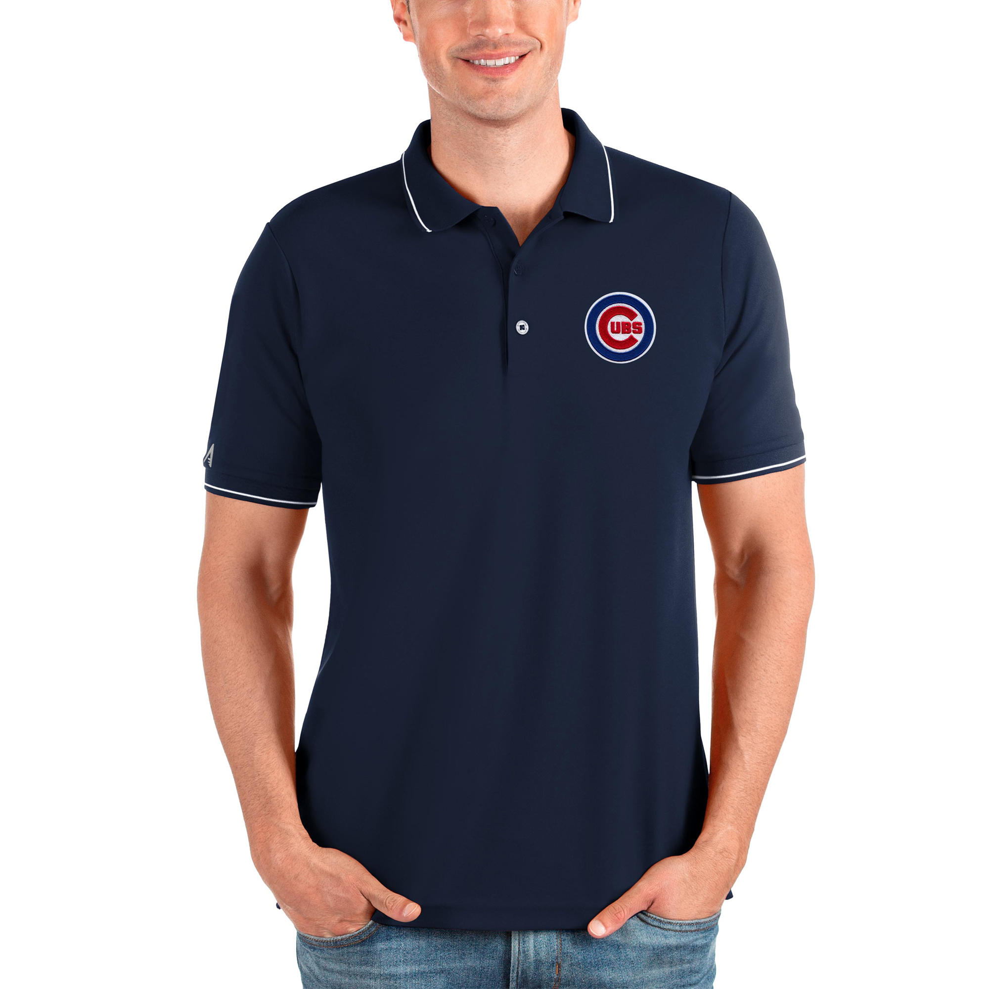 Men’s Antigua Navy Chicago Cubs Affluent Polo