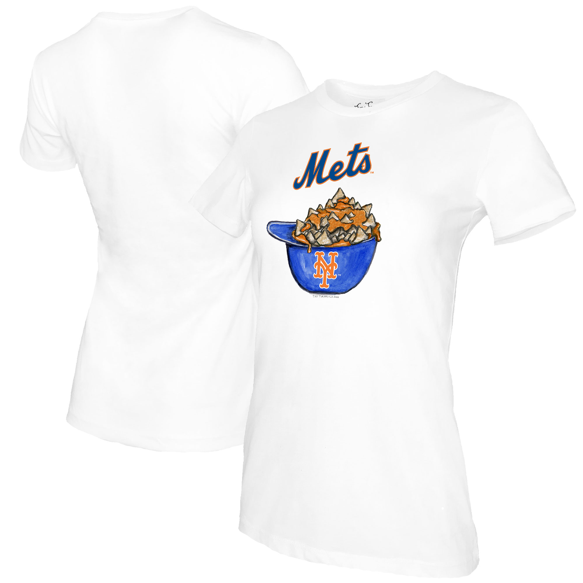 Women’s Tiny Turnip White New York Mets Nacho Helmet T-Shirt
