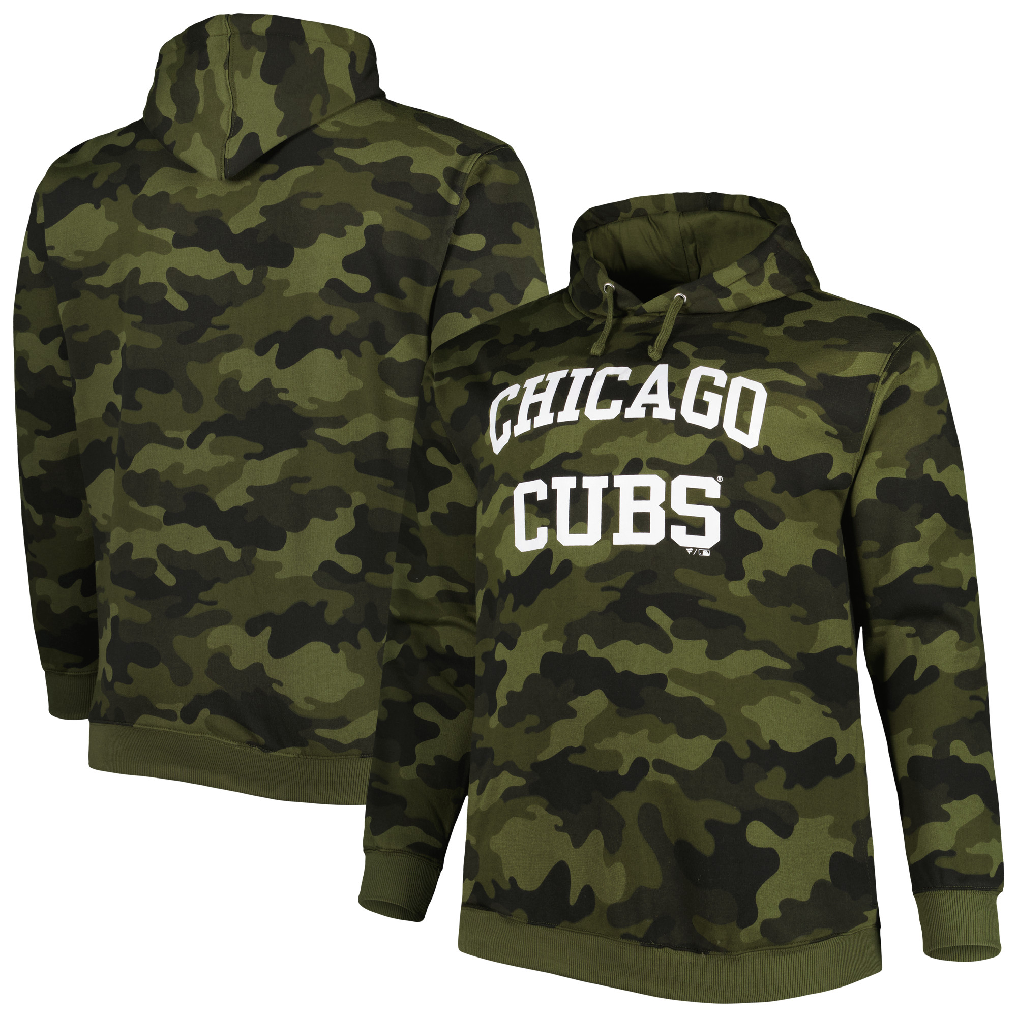 Men’s Camo Chicago Cubs Allover Print Pullover Hoodie