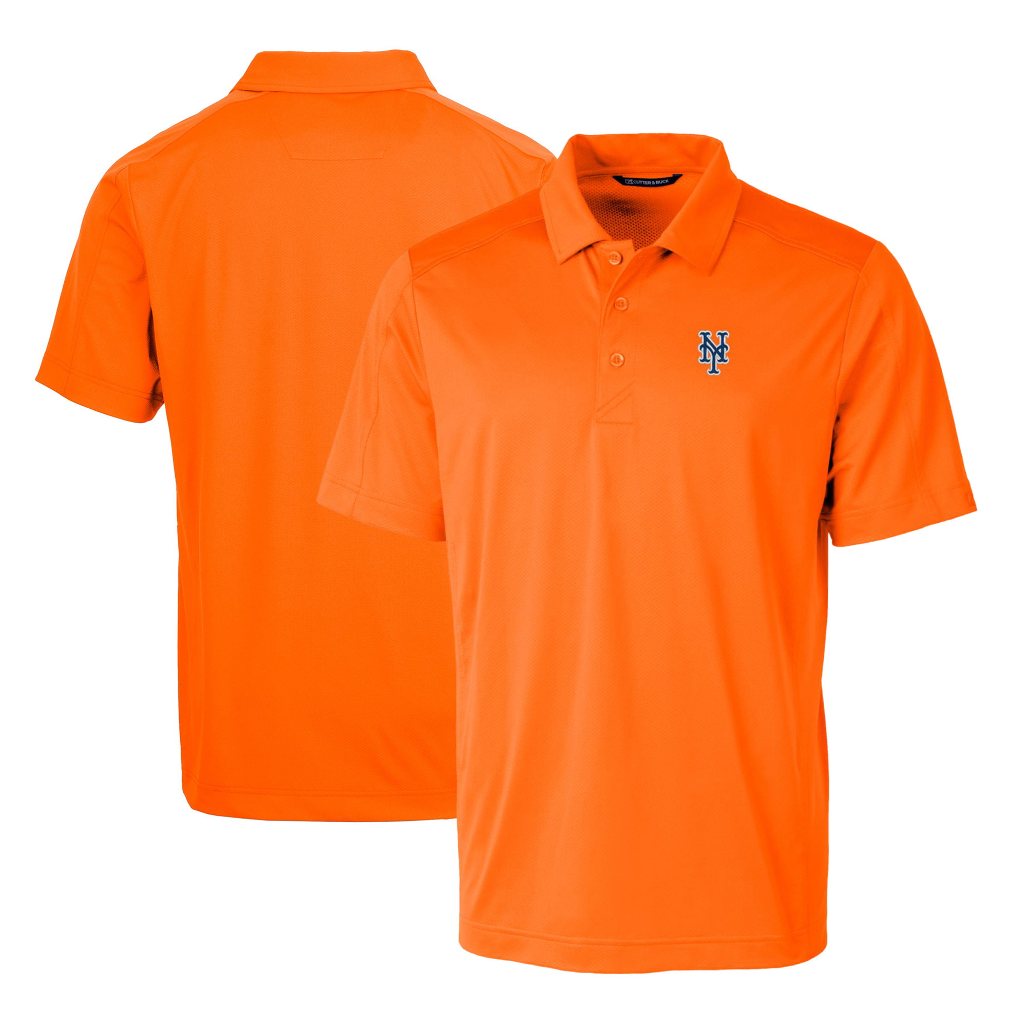 Men’s Cutter & Buck Orange New York Mets Prospect Textured Stretch Polo