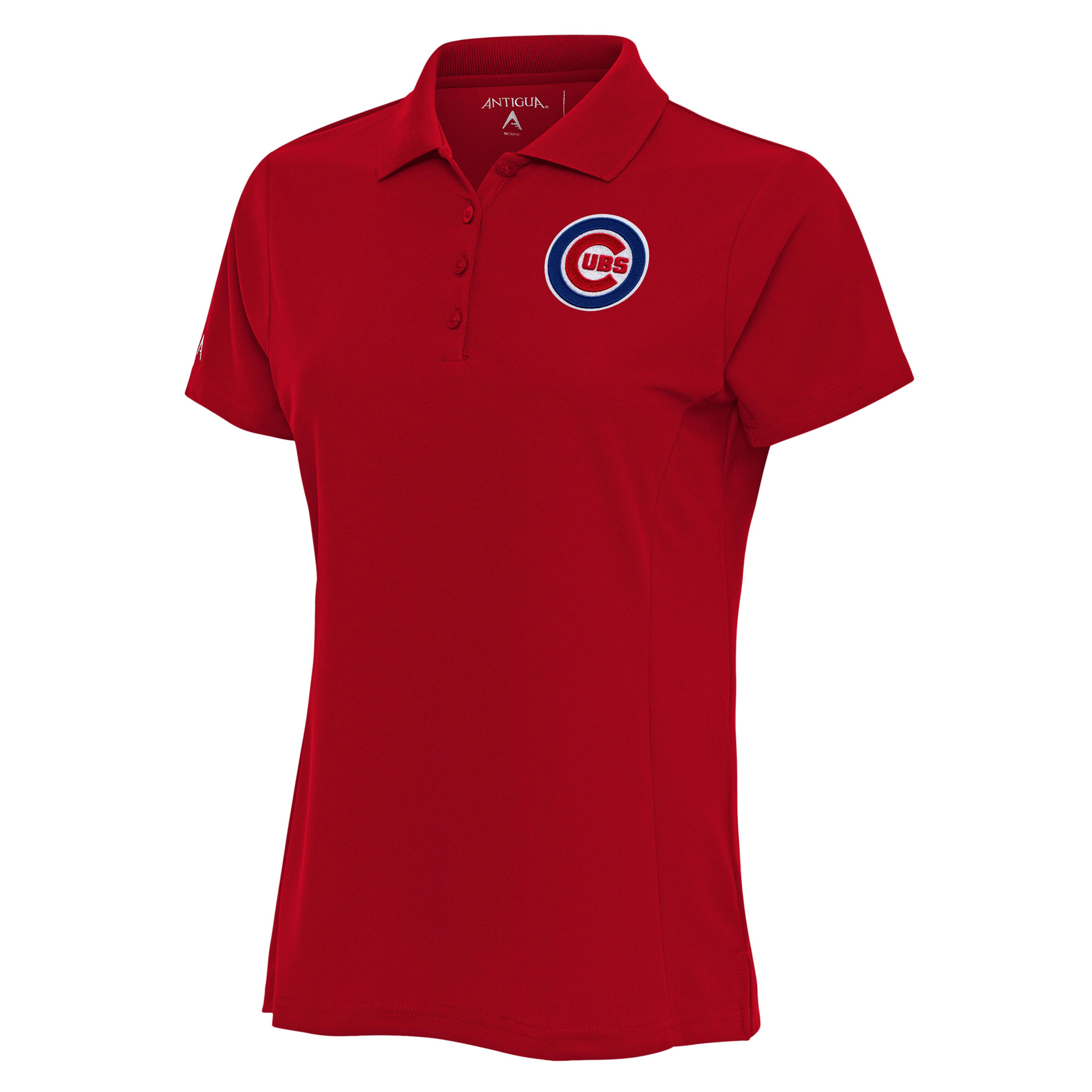 Women’s Antigua Red Chicago Cubs Logo Legacy Pique Polo