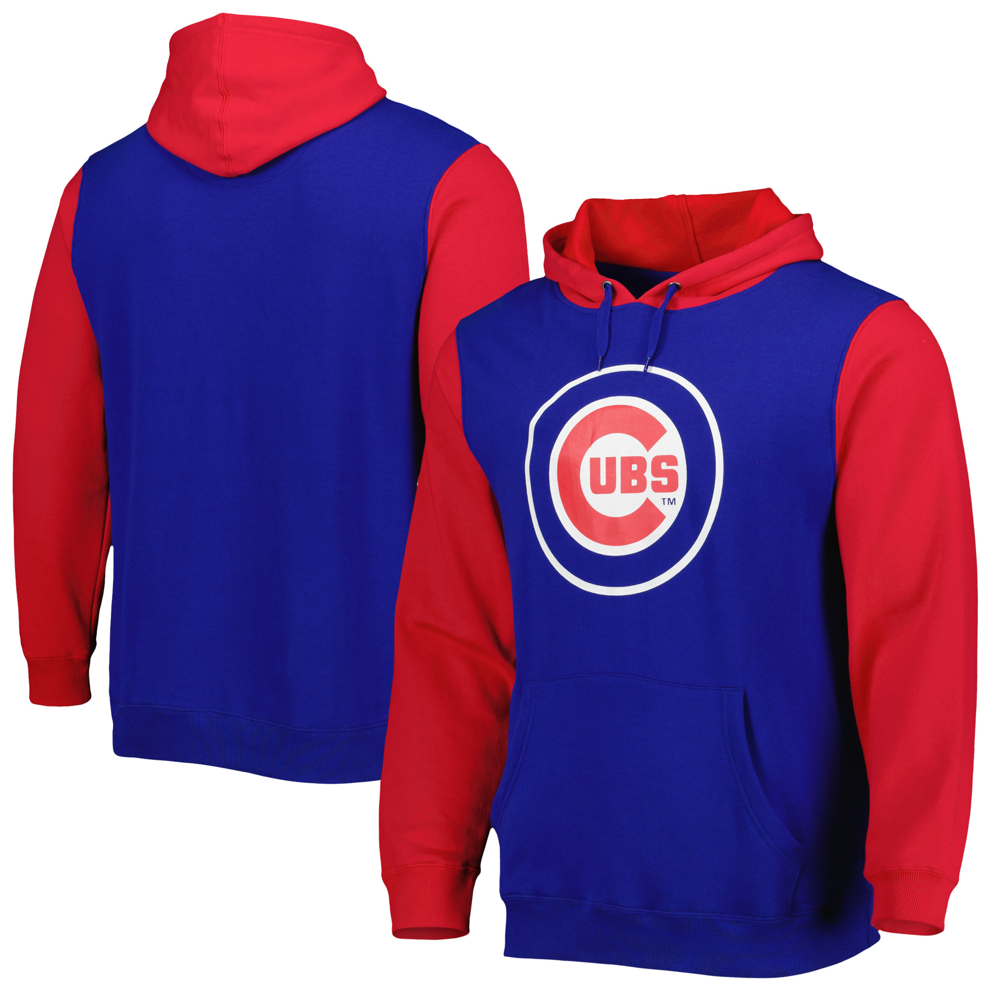 Men’s Stitches Royal/Red Chicago Cubs Team Pullover Hoodie