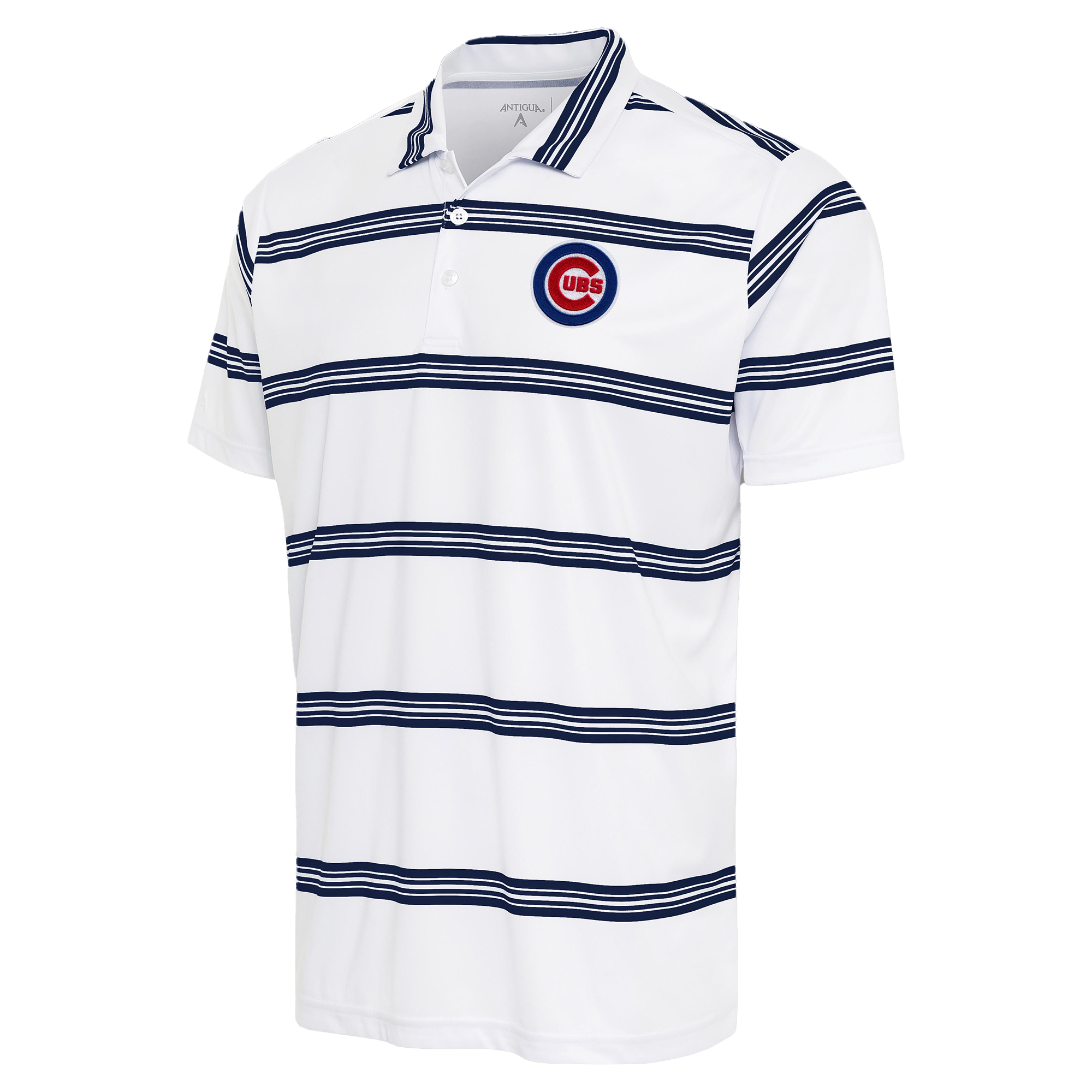 Men’s Antigua White/Navy Chicago Cubs Groove Polo