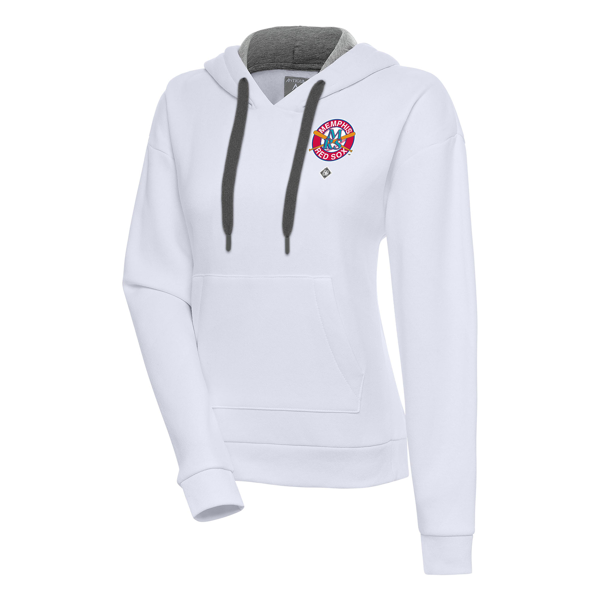 Women’s Antigua White Memphis Red Sox Victory Pullover Hoodie
