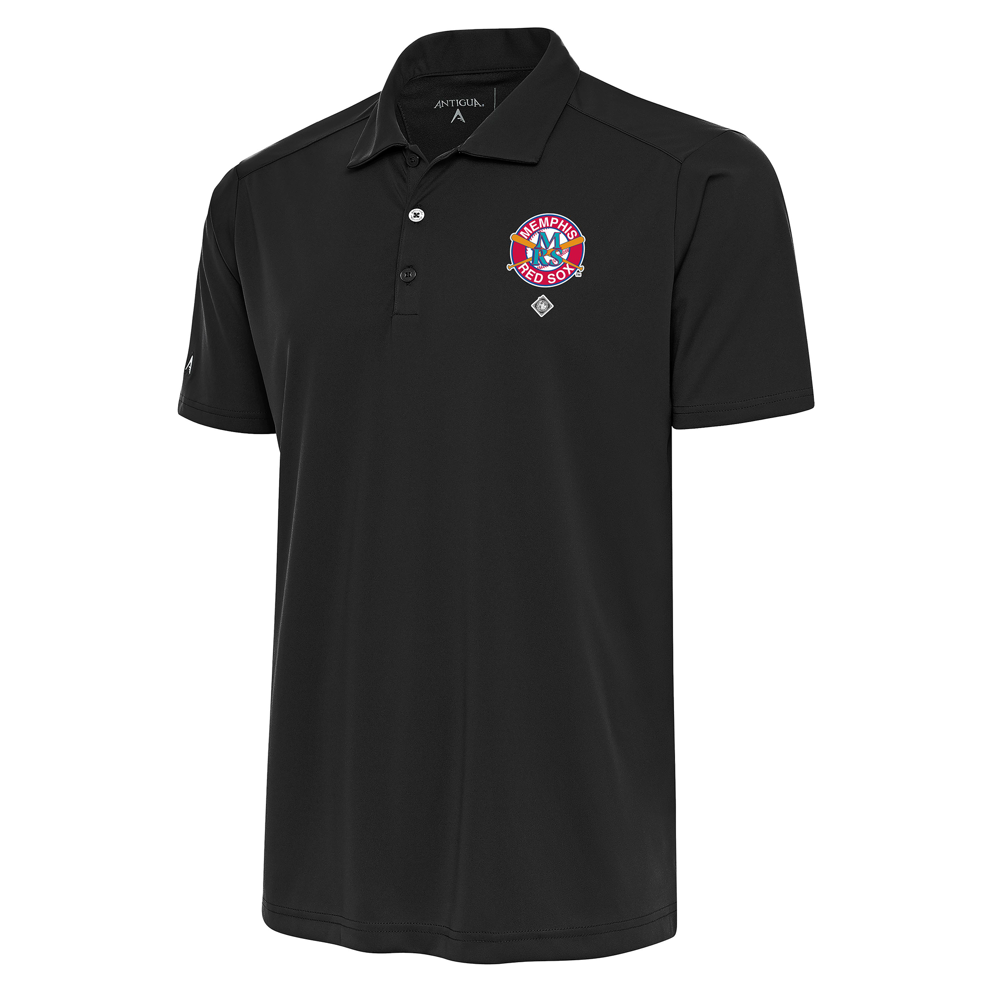 Men’s Antigua Charcoal Memphis Red Sox Tribute Polo