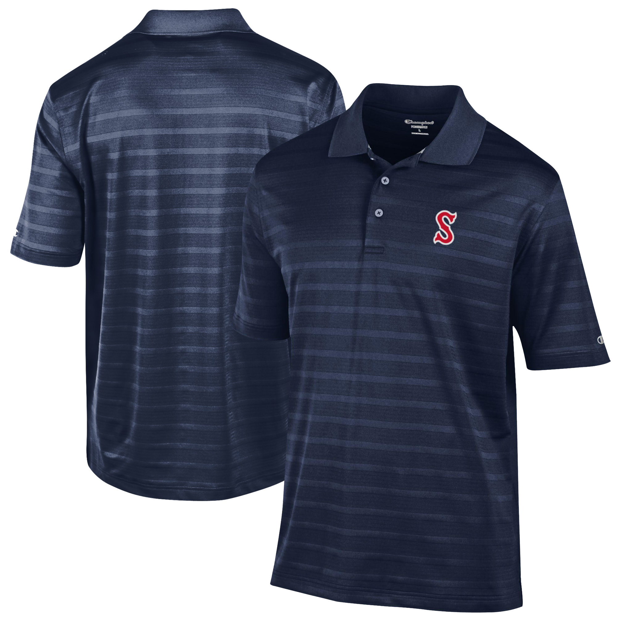 Men’s Champion Navy Salem Red Sox Textured Solid Polo