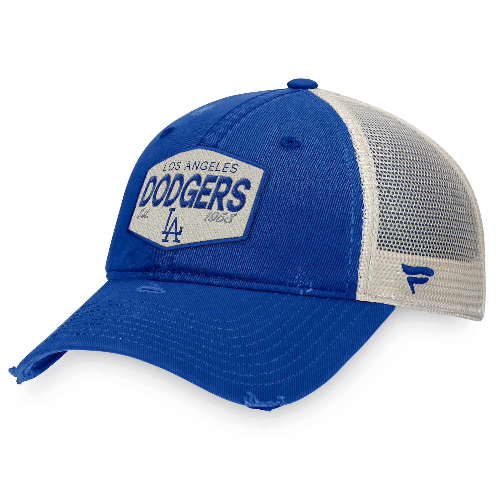 Men’s Fanatics Royal Los Angeles Dodgers Patch Trucker Adjustable Hat
