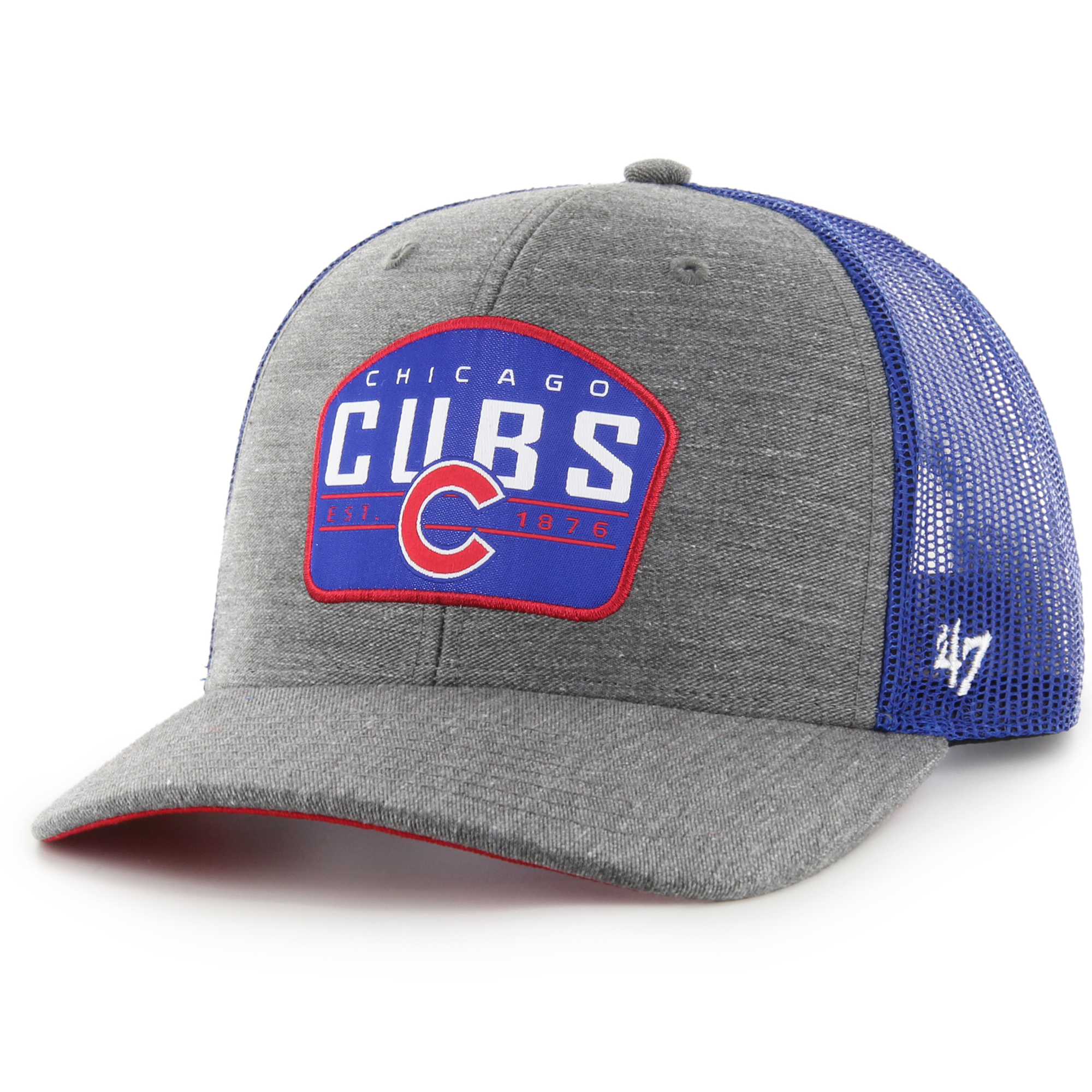 Men’s ’47 Charcoal Chicago Cubs Slate Trucker Snapback Hat