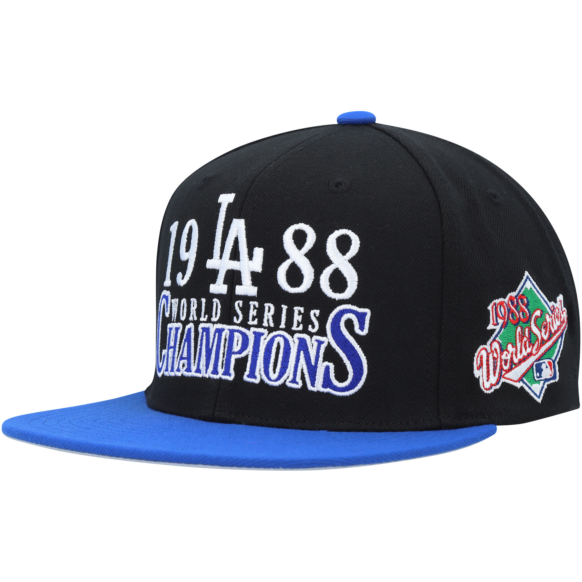 Men’s Mitchell & Ness Black Los Angeles Dodgers World Series Champs Snapback Hat
