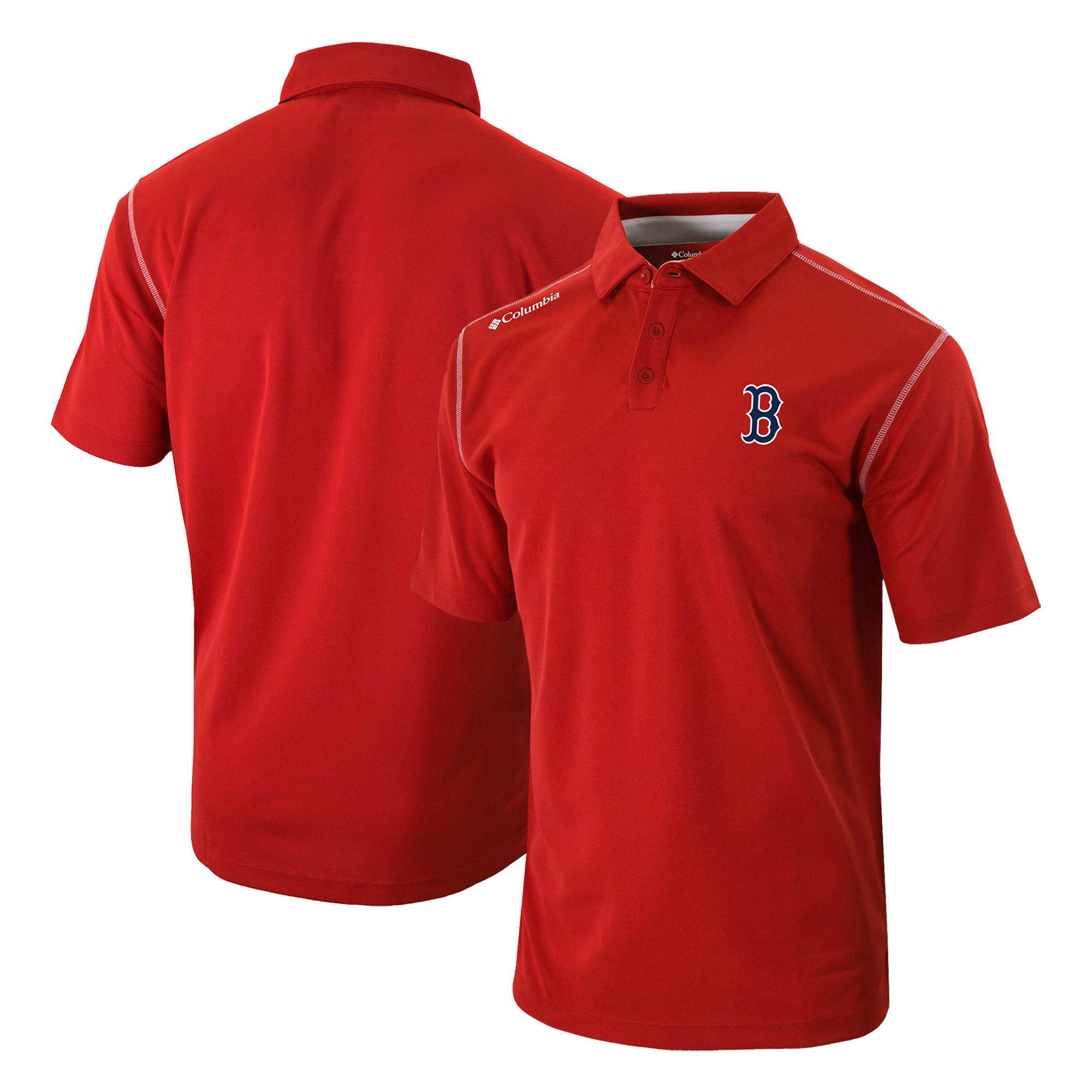 Men’s Columbia Red Boston Red Sox Omni-Wick Shotgun Polo