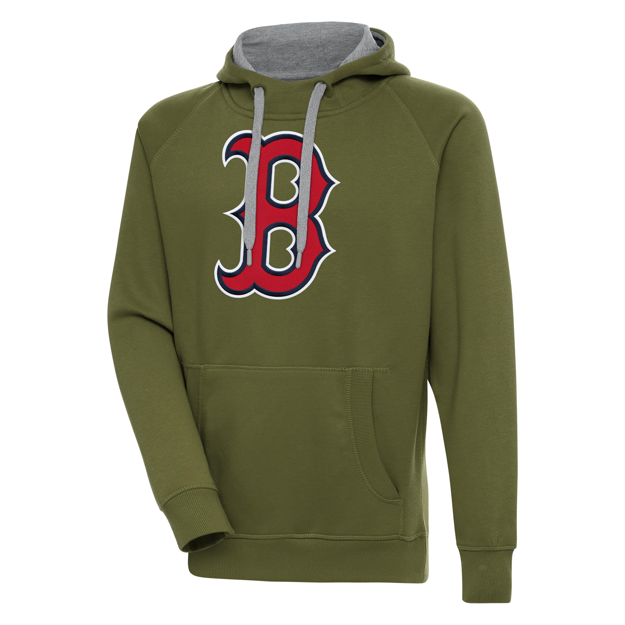 Men’s Antigua Olive Boston Red Sox Victory Pullover Hoodie