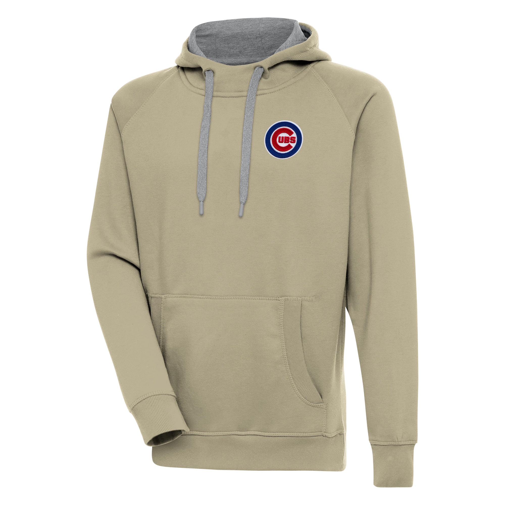 Men’s Antigua  Khaki Chicago Cubs Victory Pullover Hoodie