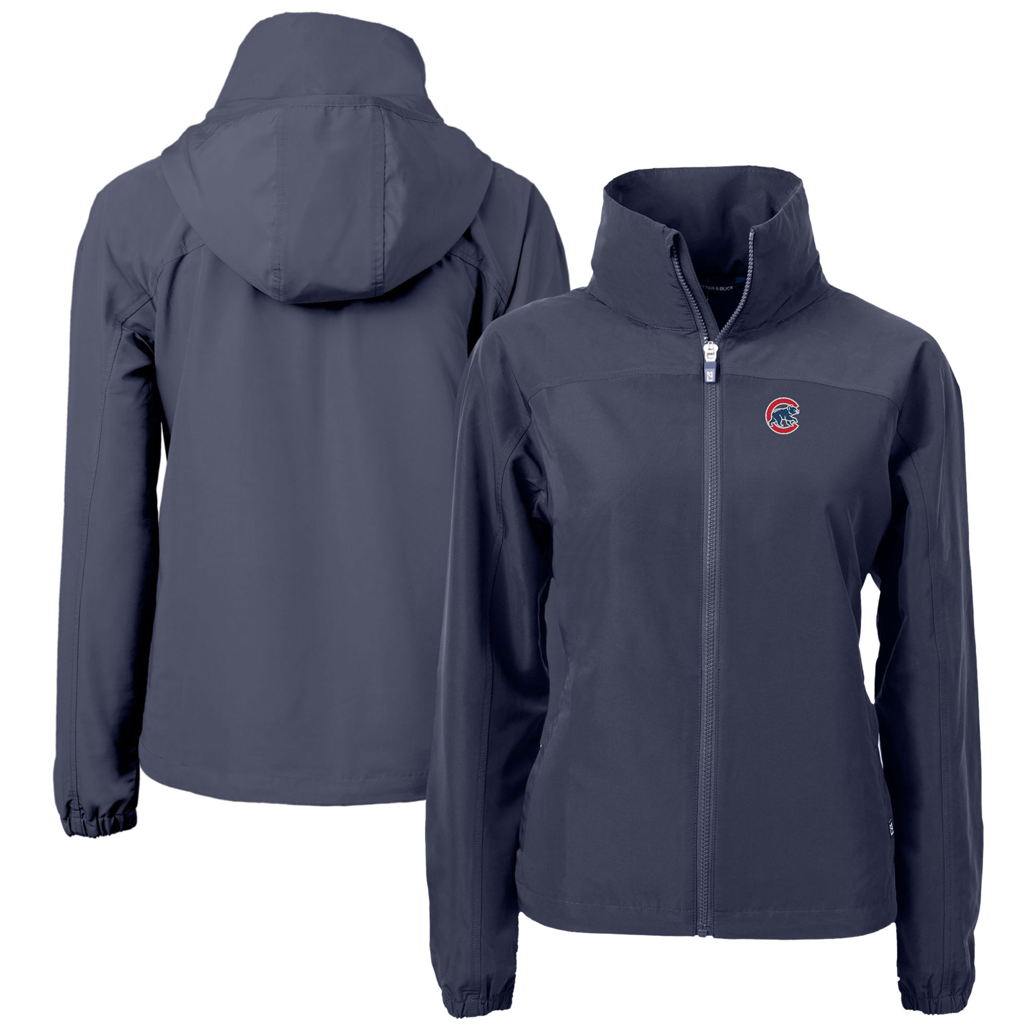 Women’s Cutter & Buck  Navy Chicago Cubs Charter Eco Recycled Full-Zip Jacket
