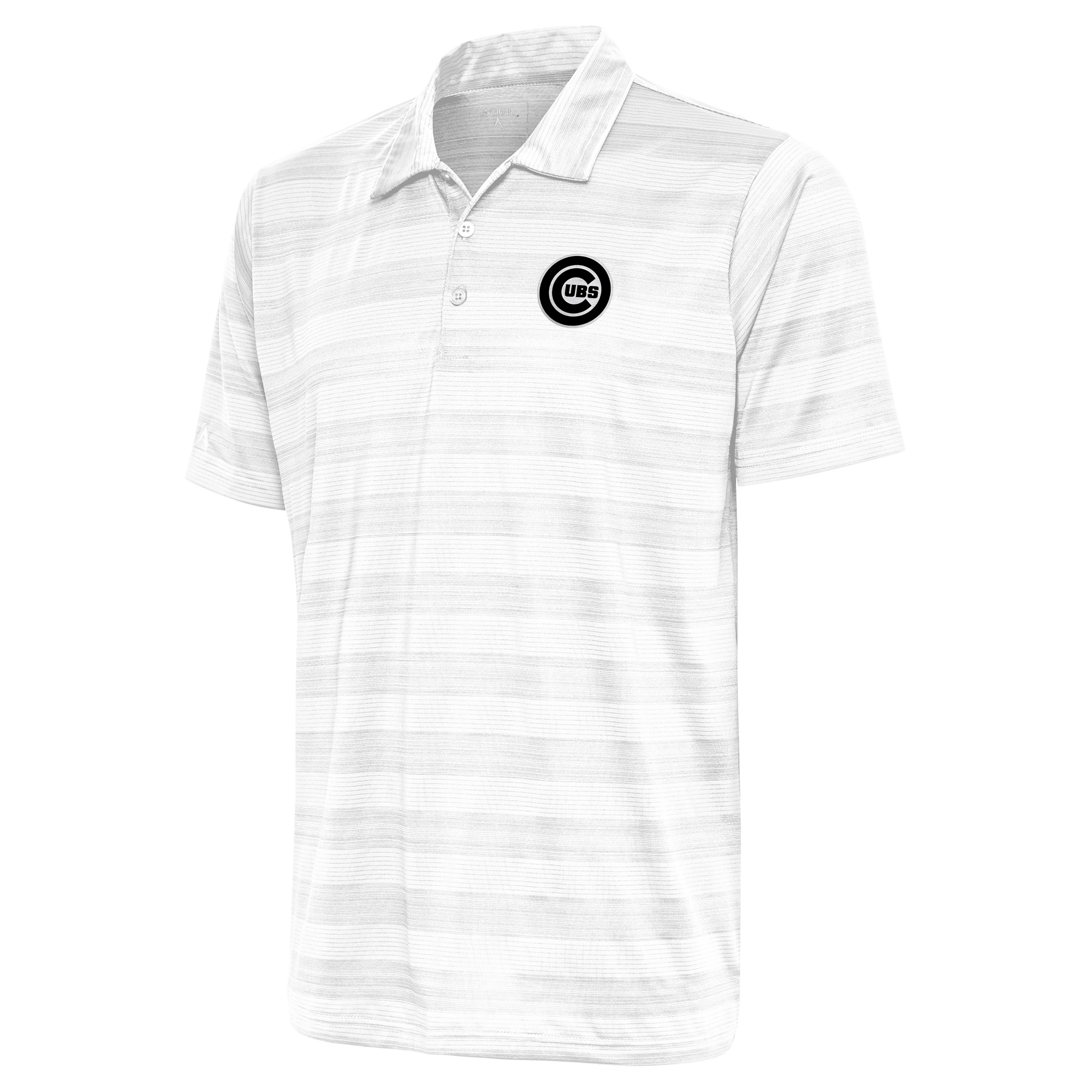 Men’s Antigua White Chicago Cubs Metallic Compass Polo