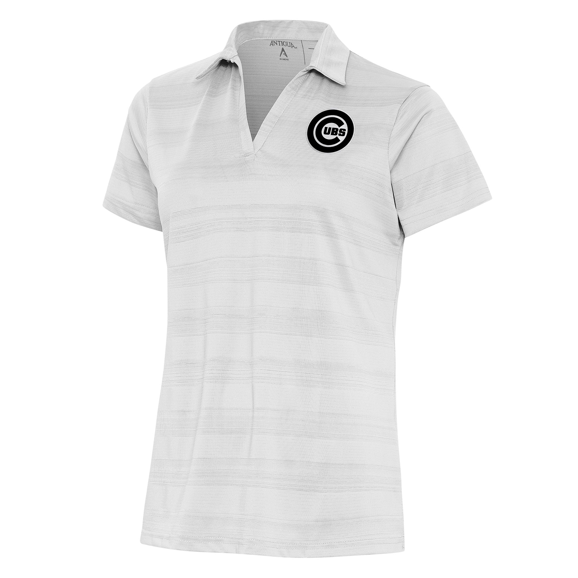 Women’s Antigua White Chicago Cubs Brushed Metallic Compass Polo