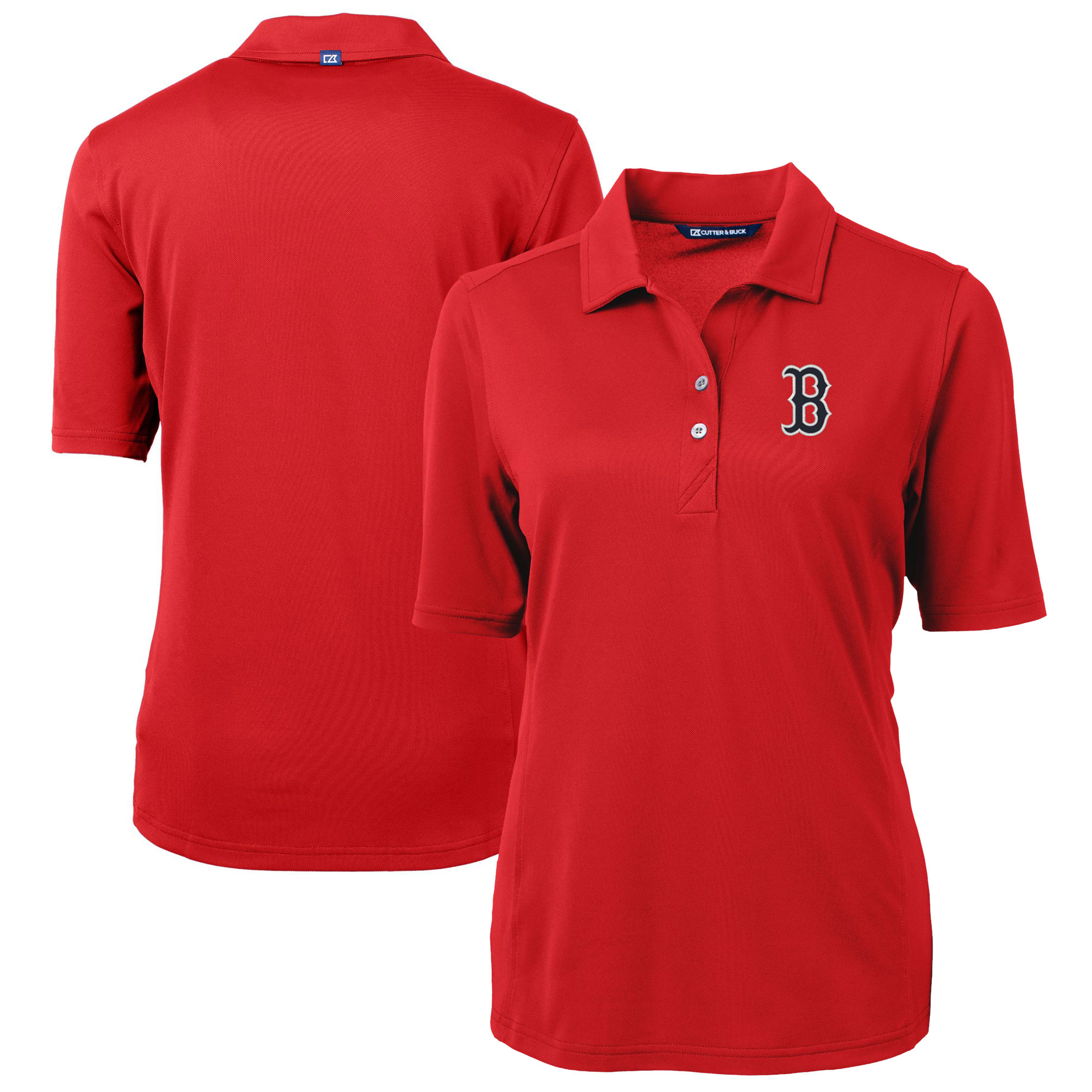 Women’s Cutter & Buck Red Boston Red Sox DryTec Virtue Eco Pique Recycled Polo