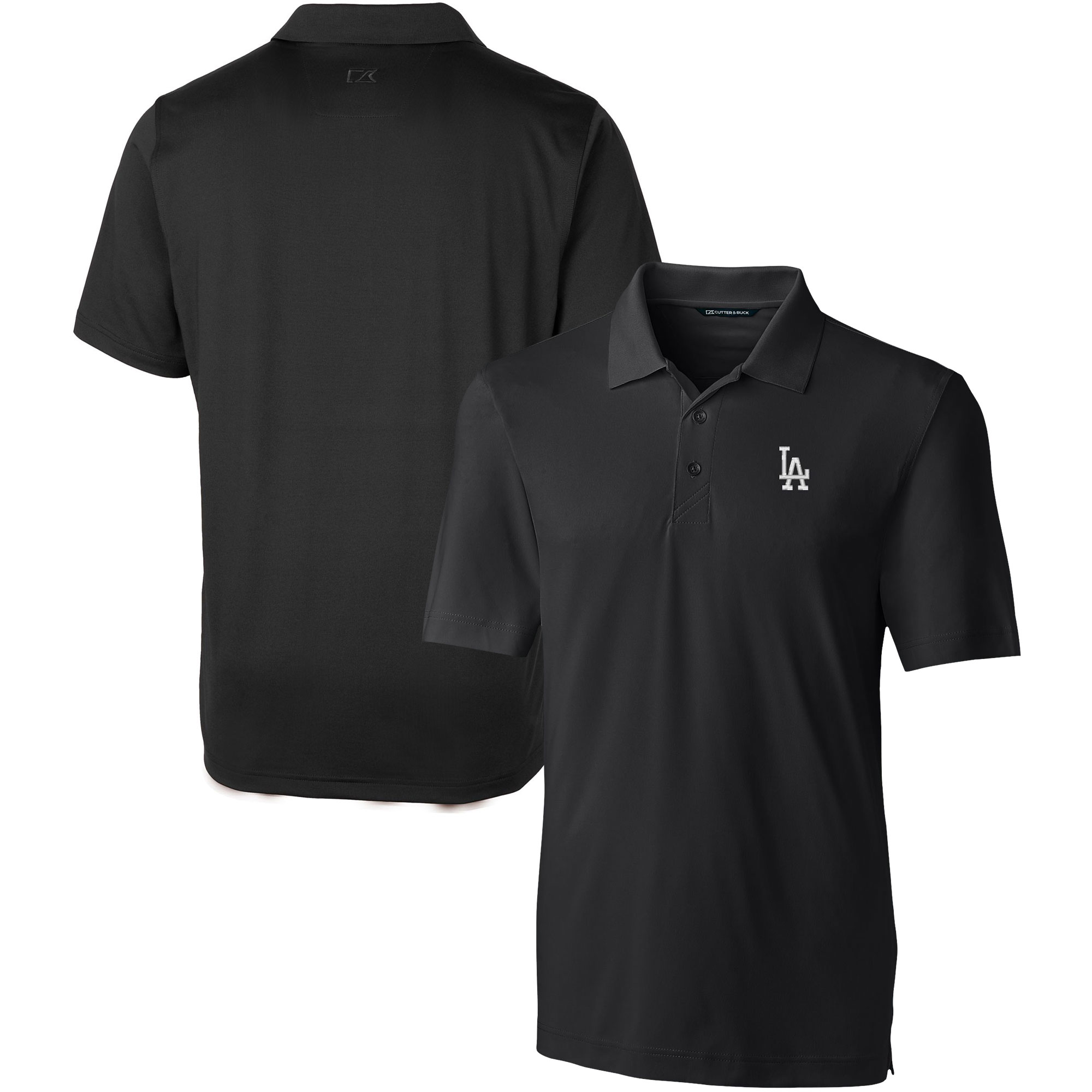 Men’s Cutter & Buck  Black Los Angeles Dodgers Forge Stretch Polo