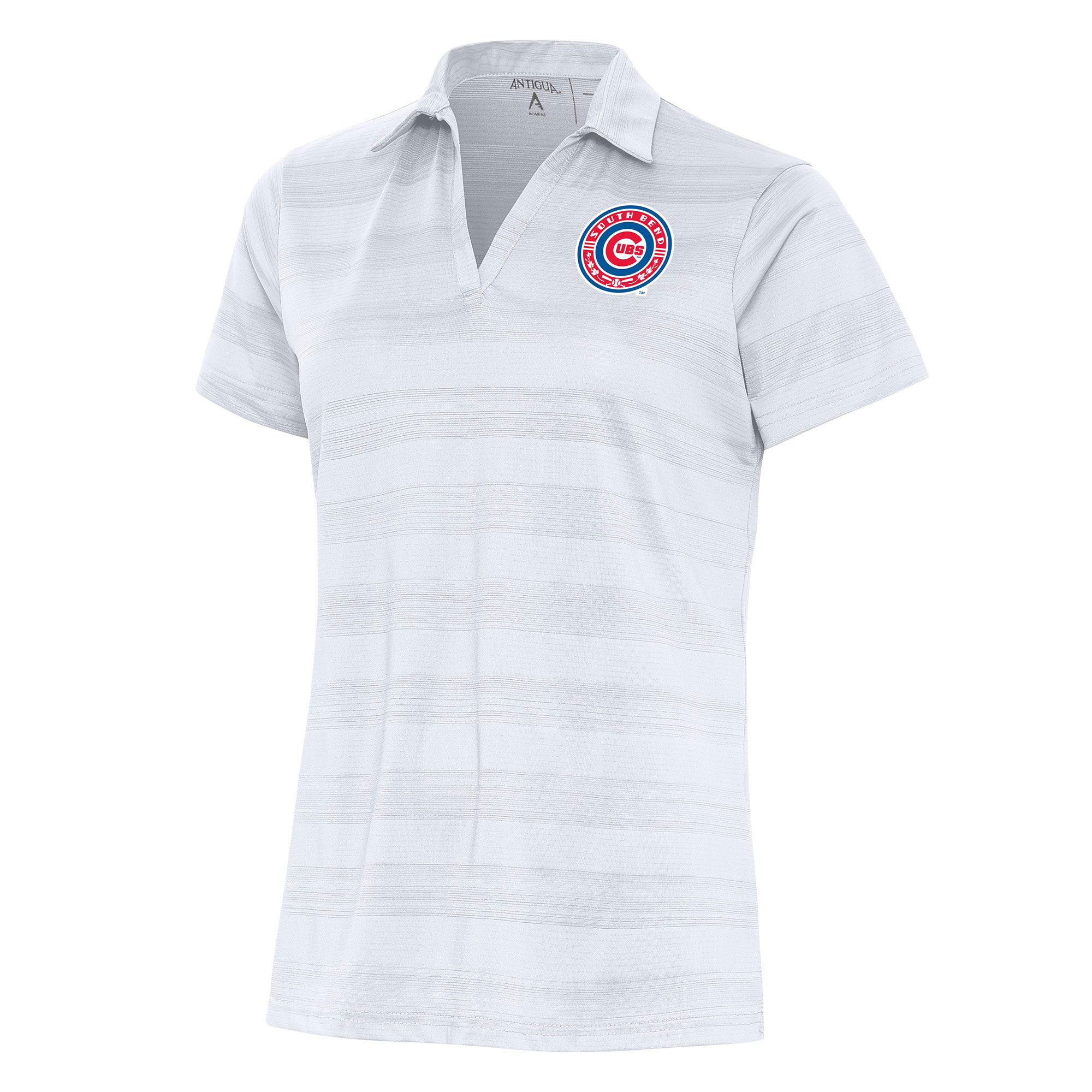 Women’s Antigua White South Bend Cubs Compass Polo